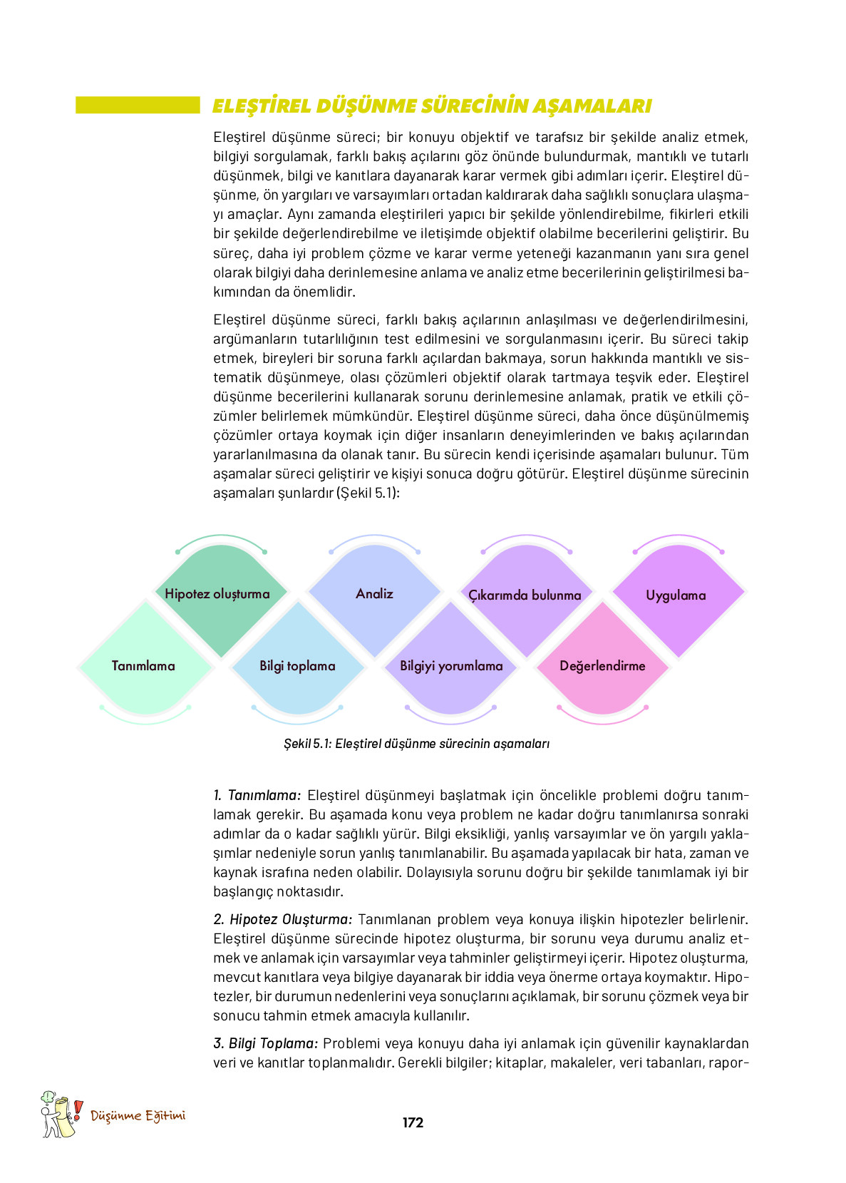 9. Sınıf Meb Yayınları Ortaöğretim Düşünme Eğitimi Ders Kitabı Sayfa 172 Cevapları