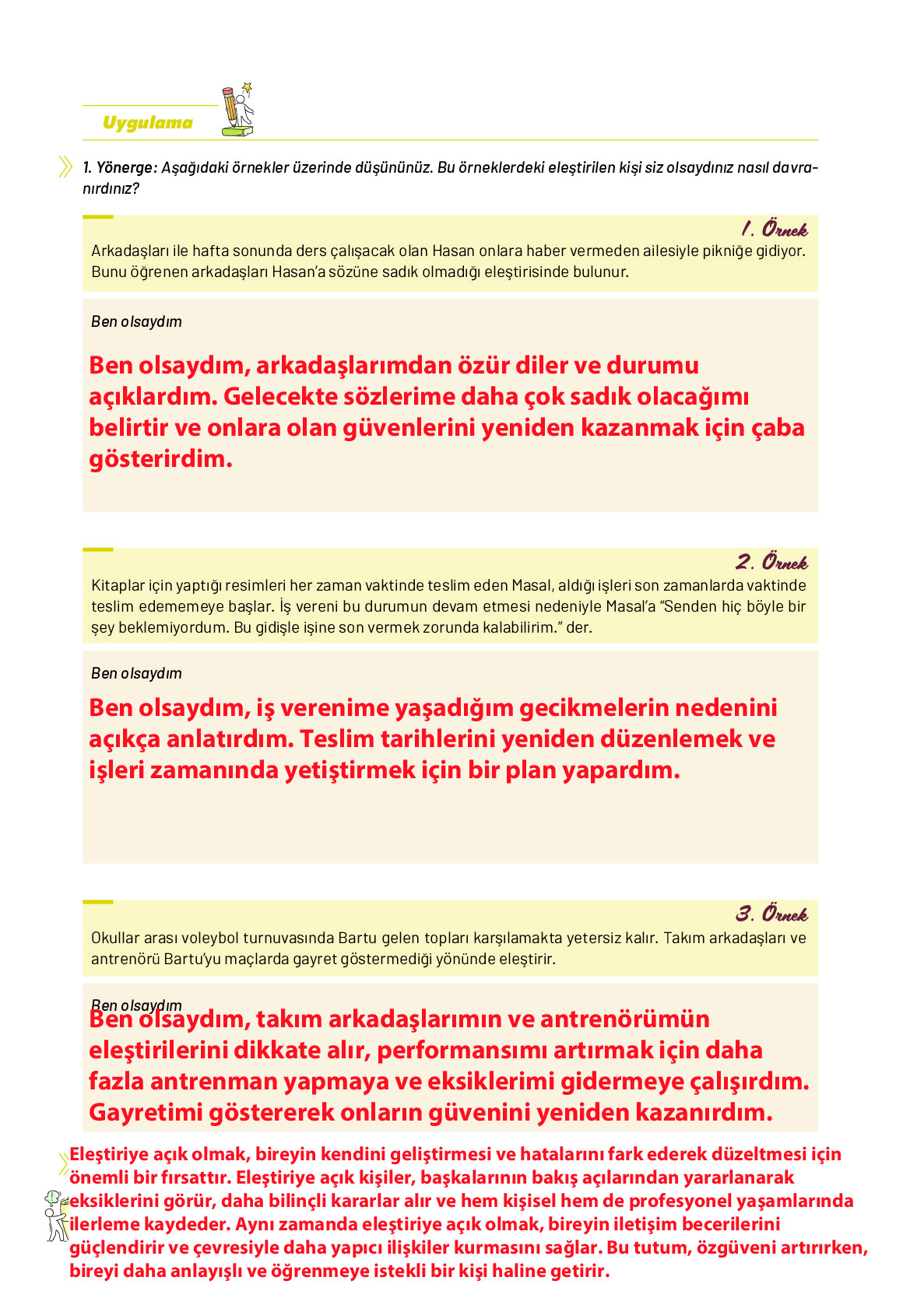 9. Sınıf Meb Yayınları Ortaöğretim Düşünme Eğitimi Ders Kitabı Sayfa 232 Cevapları