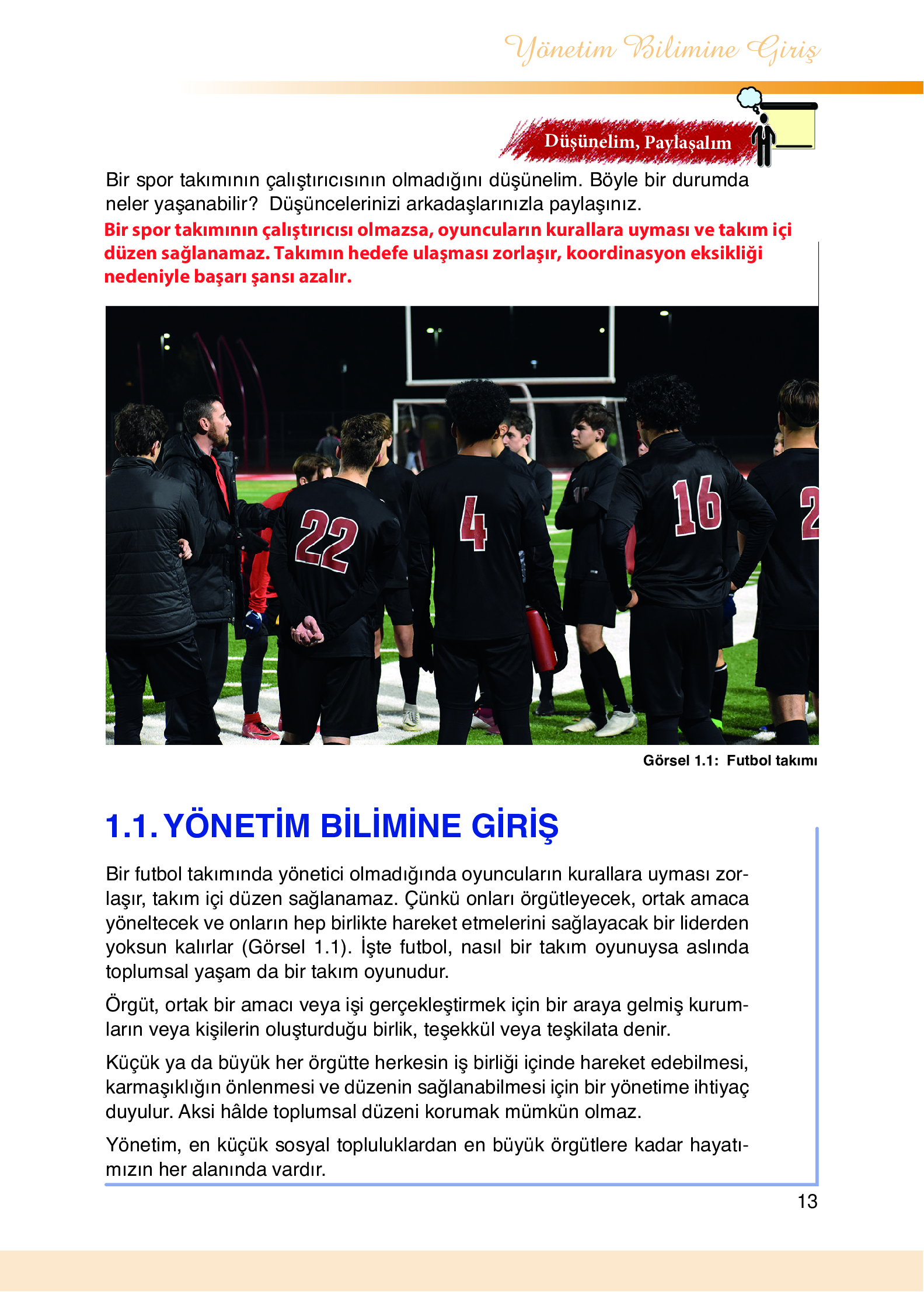 9. Sınıf Meb Yayınları Yönetim Bilimi Ders Kitabı Sayfa 13 Cevapları 9. Sınıf Meb Yayınları Yönetim Bilimi Ders Kitabı Sayfa 13 Cevapları