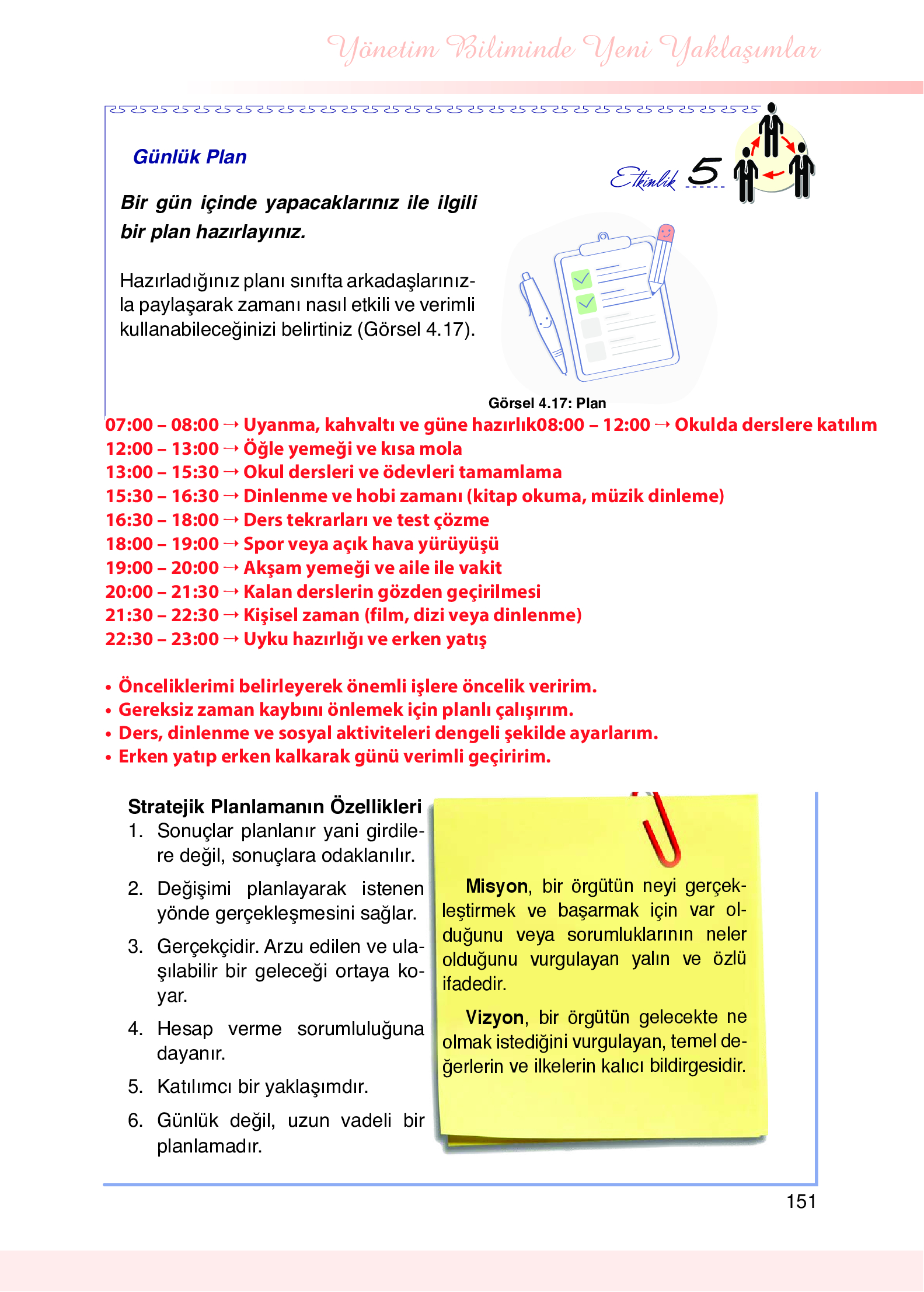 9. Sınıf Meb Yayınları Yönetim Bilimi Ders Kitabı Sayfa 151 Cevapları