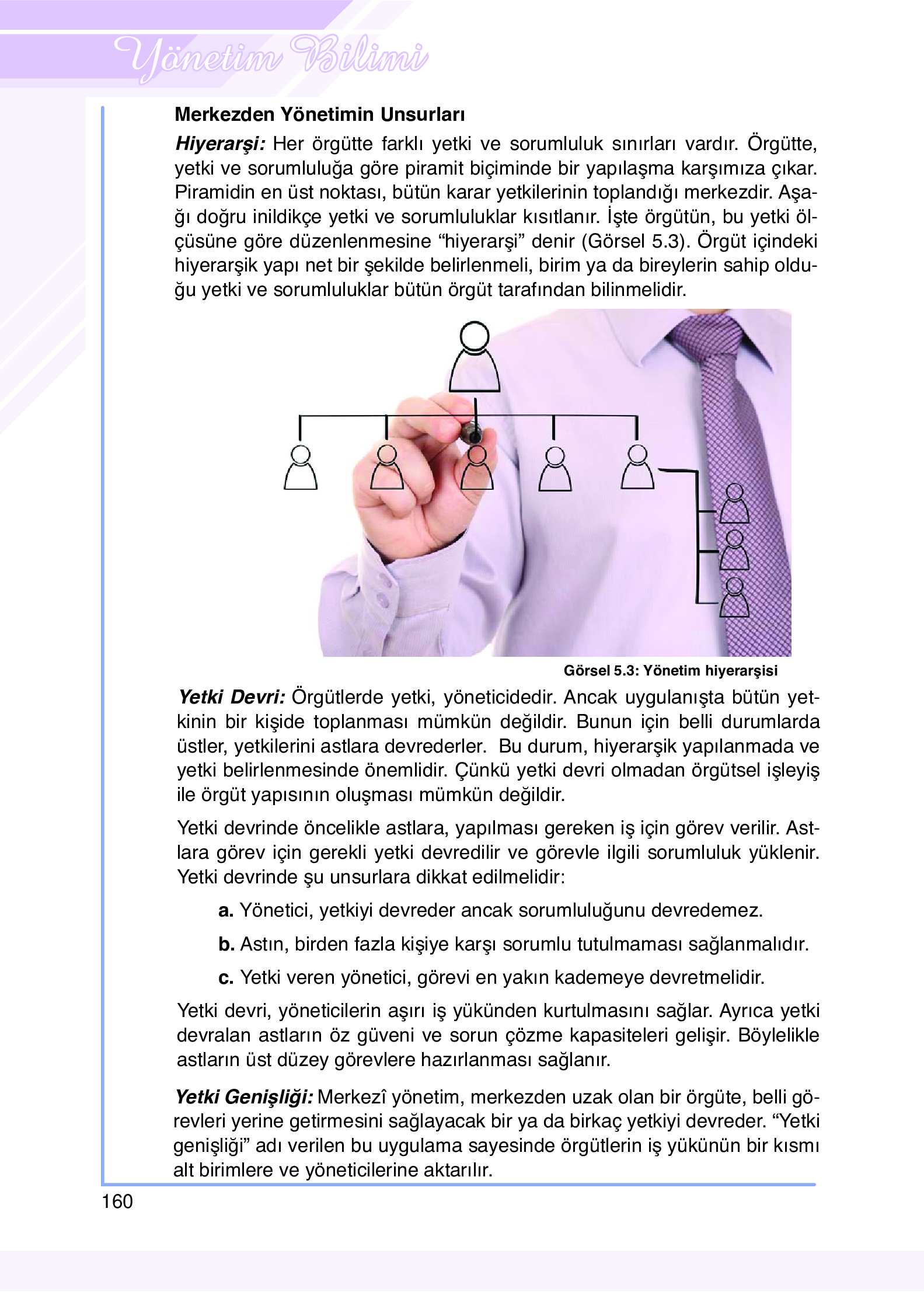 9. Sınıf Meb Yayınları Yönetim Bilimi Ders Kitabı Sayfa 160 Cevapları