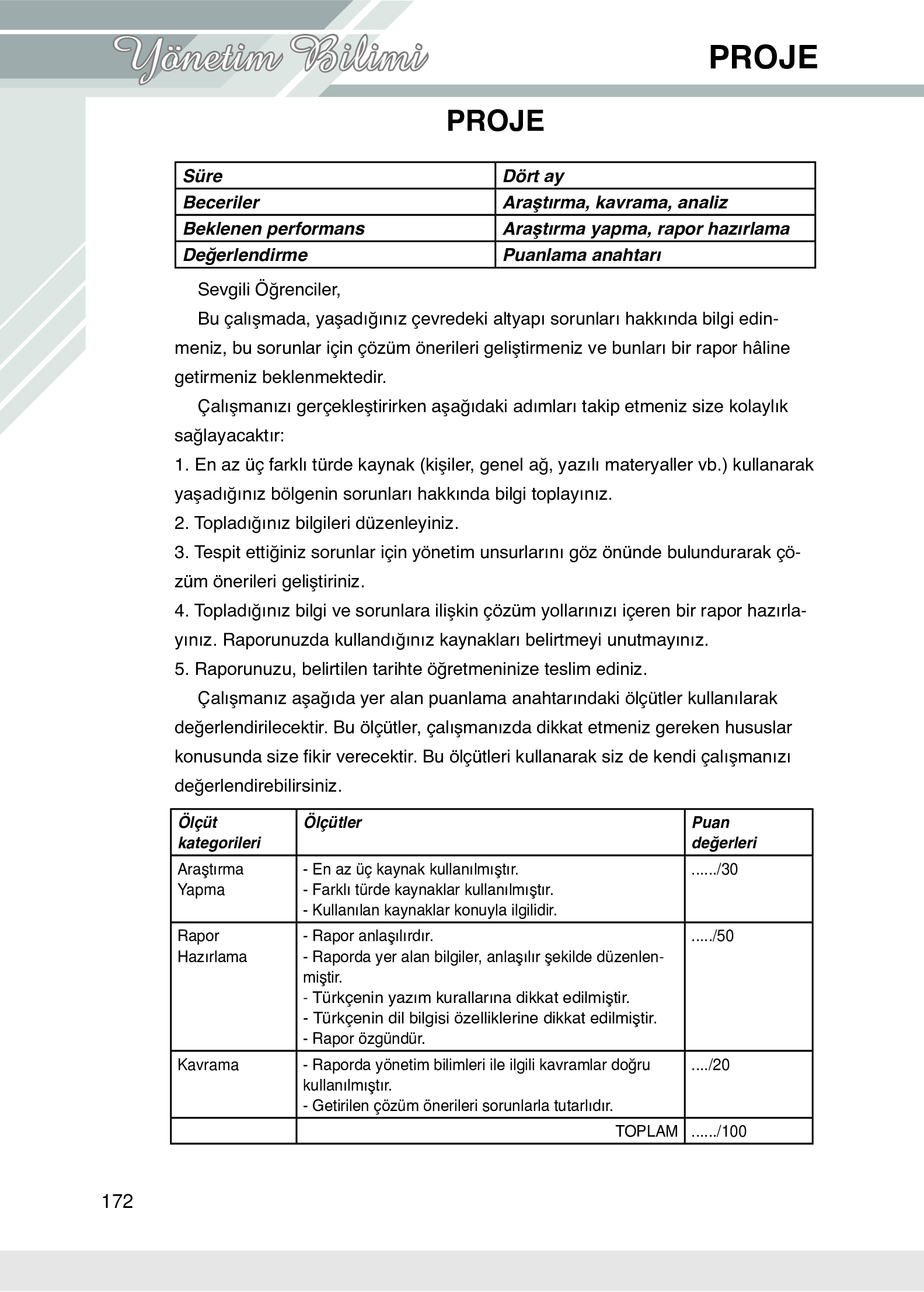 9. Sınıf Meb Yayınları Yönetim Bilimi Ders Kitabı Sayfa 172 Cevapları 9. Sınıf Meb Yayınları Yönetim Bilimi Ders Kitabı Sayfa 172 Cevapları