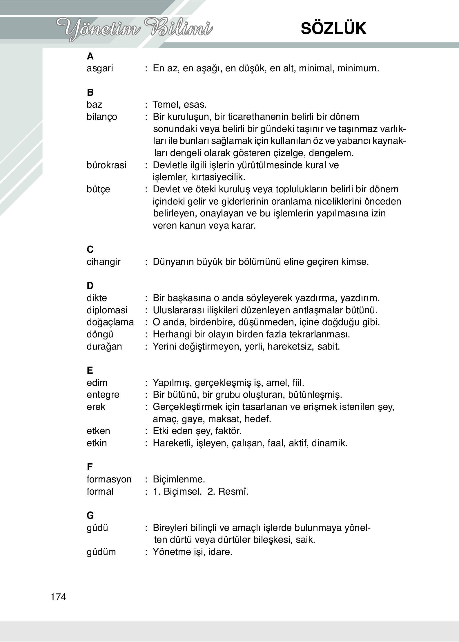 9. Sınıf Meb Yayınları Yönetim Bilimi Ders Kitabı Sayfa 174 Cevapları 9. Sınıf Meb Yayınları Yönetim Bilimi Ders Kitabı Sayfa 174 Cevapları