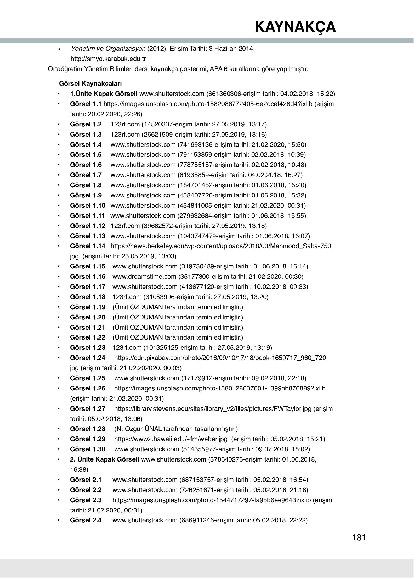 9. Sınıf Meb Yayınları Yönetim Bilimi Ders Kitabı Sayfa 181 Cevapları 9. Sınıf Meb Yayınları Yönetim Bilimi Ders Kitabı Sayfa 181 Cevapları
