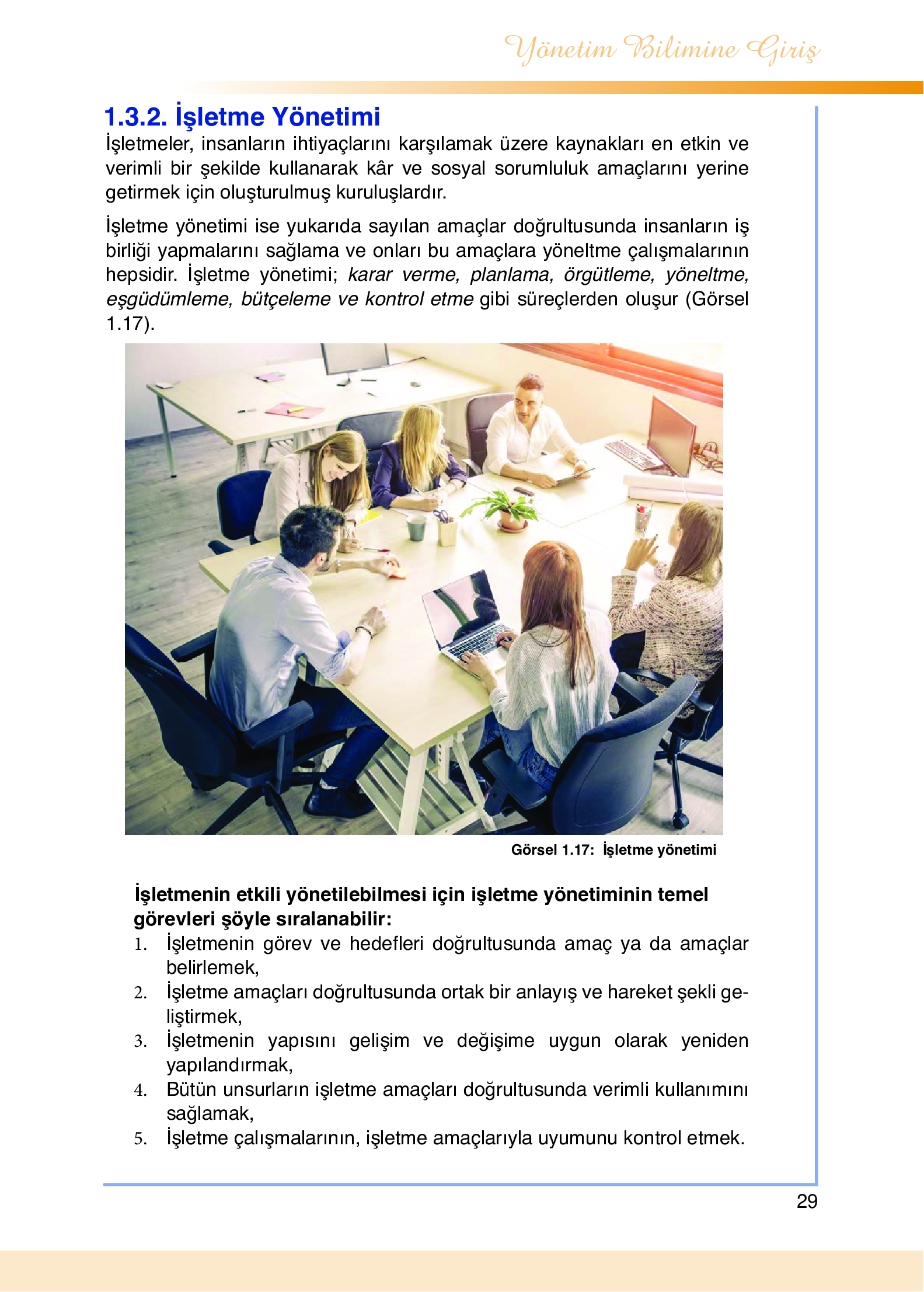 9. Sınıf Meb Yayınları Yönetim Bilimi Ders Kitabı Sayfa 29 Cevapları