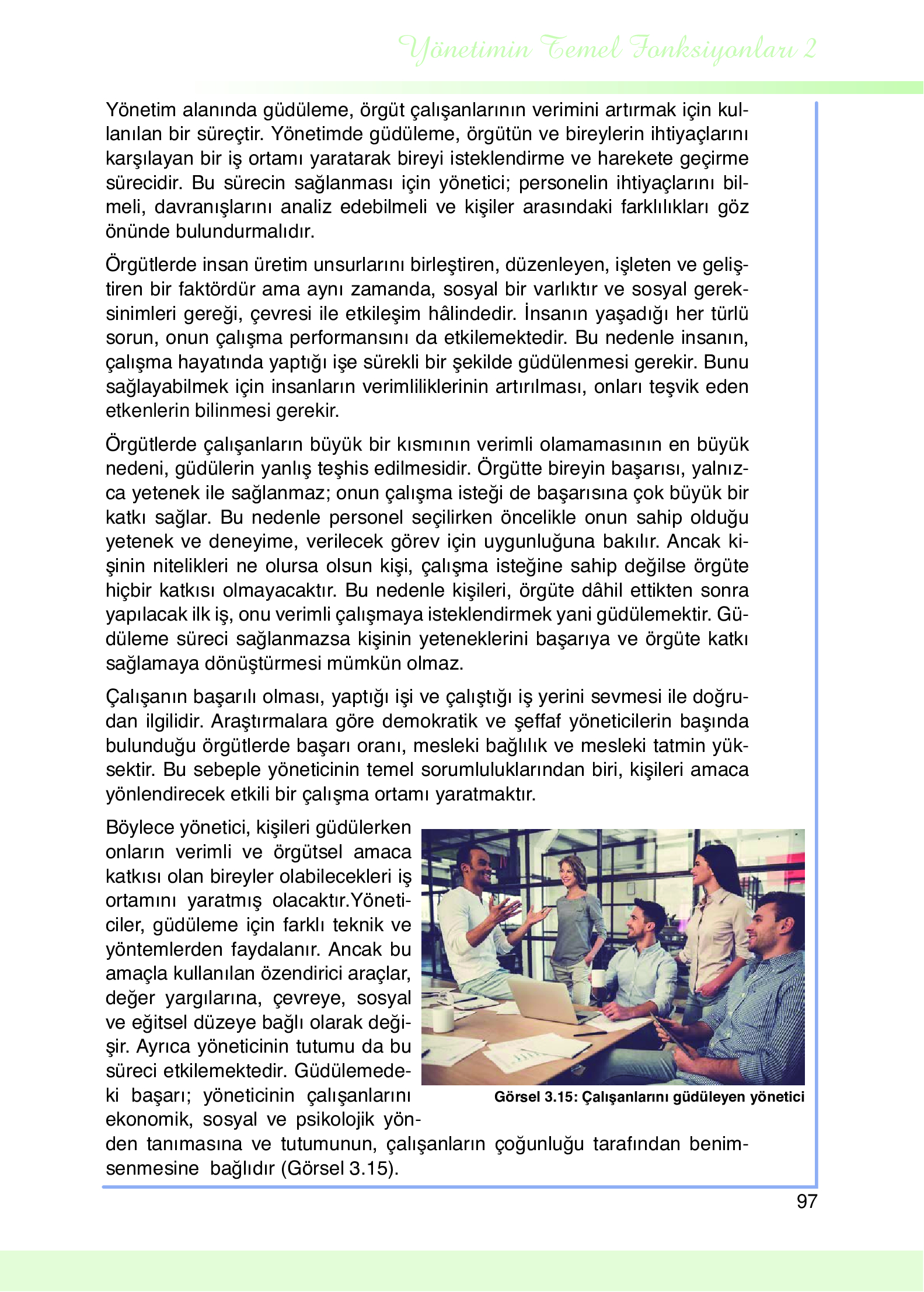 9. Sınıf Meb Yayınları Yönetim Bilimi Ders Kitabı Sayfa 97 Cevapları