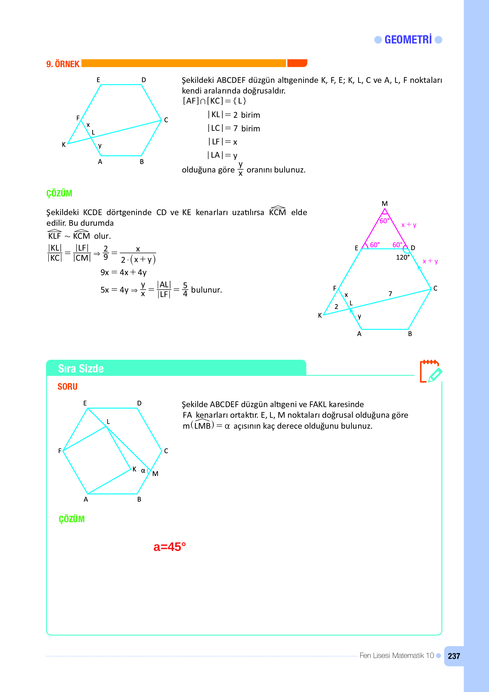 10. Sınıf Meb Yayınları Fen Lisesi Matematik Ders Kitabı Sayfa 237 Cevapları 10. Sınıf Meb Yayınları Fen Lisesi Matematik Ders Kitabı Sayfa 237 Cevapları