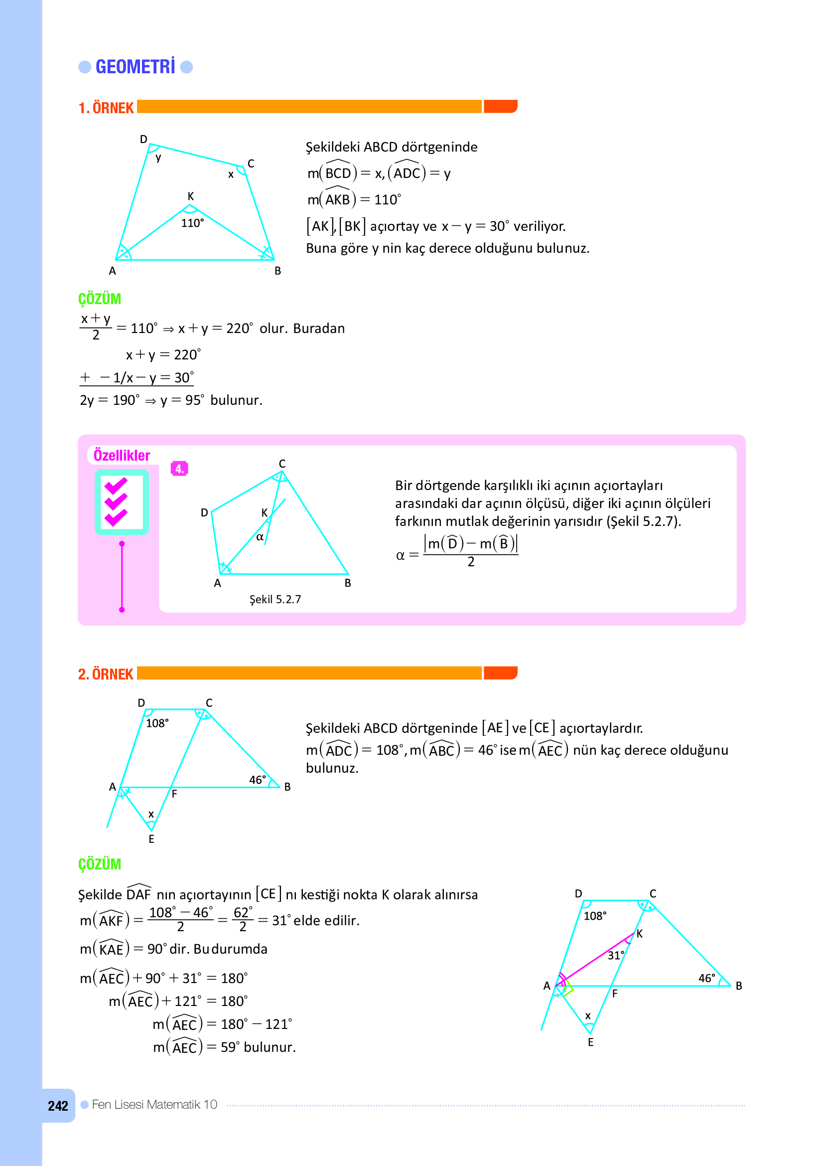 10. Sınıf Meb Yayınları Fen Lisesi Matematik Ders Kitabı Sayfa 242 Cevapları 10. Sınıf Meb Yayınları Fen Lisesi Matematik Ders Kitabı Sayfa 242 Cevapları