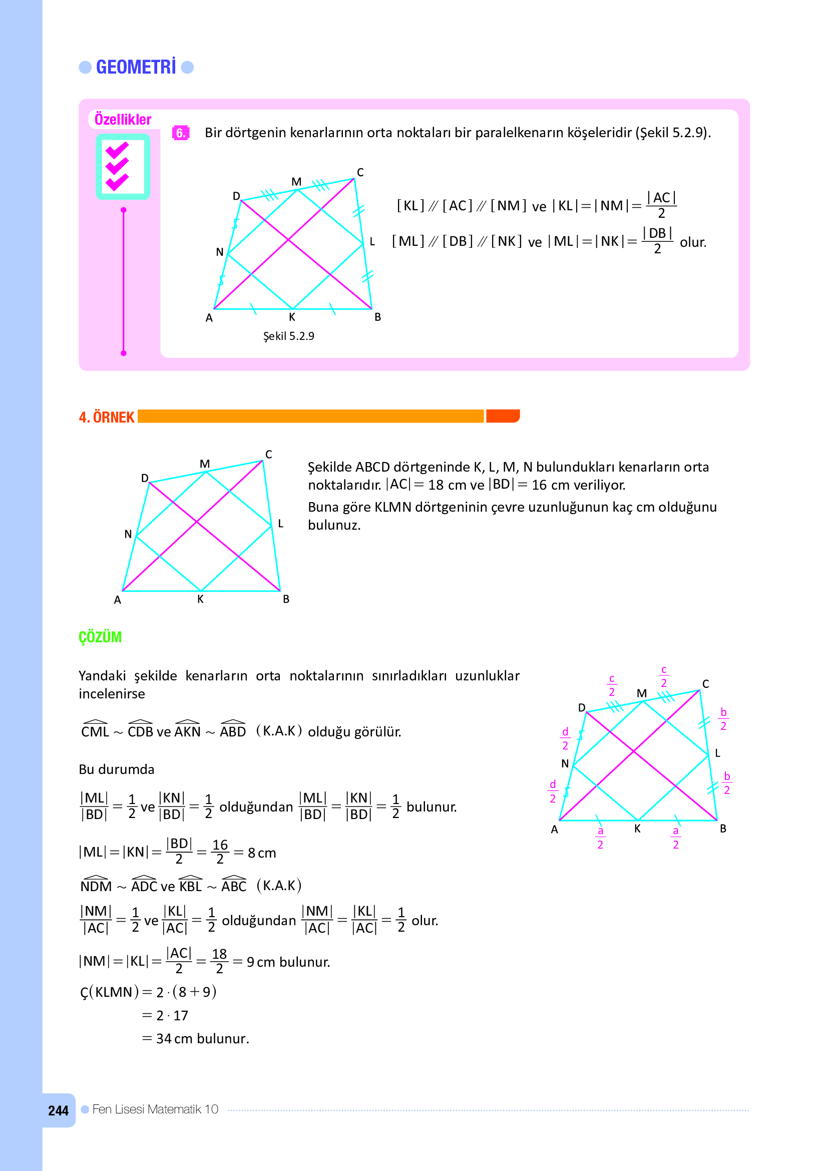 10. Sınıf Meb Yayınları Fen Lisesi Matematik Ders Kitabı Sayfa 244 Cevapları 10. Sınıf Meb Yayınları Fen Lisesi Matematik Ders Kitabı Sayfa 244 Cevapları