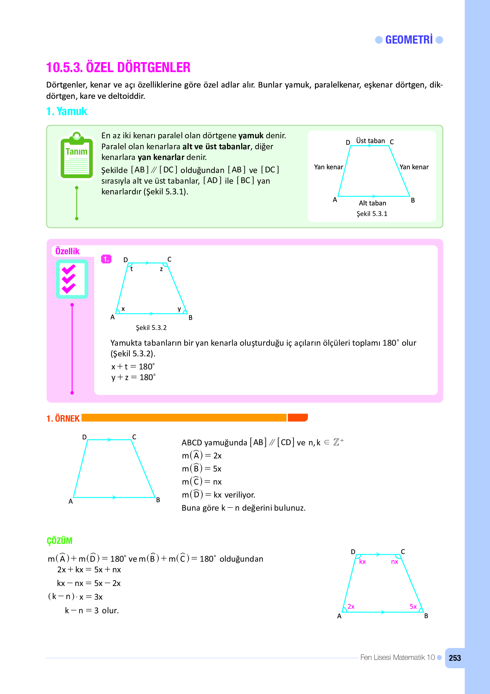10. Sınıf Meb Yayınları Fen Lisesi Matematik Ders Kitabı Sayfa 253 Cevapları 10. Sınıf Meb Yayınları Fen Lisesi Matematik Ders Kitabı Sayfa 253 Cevapları