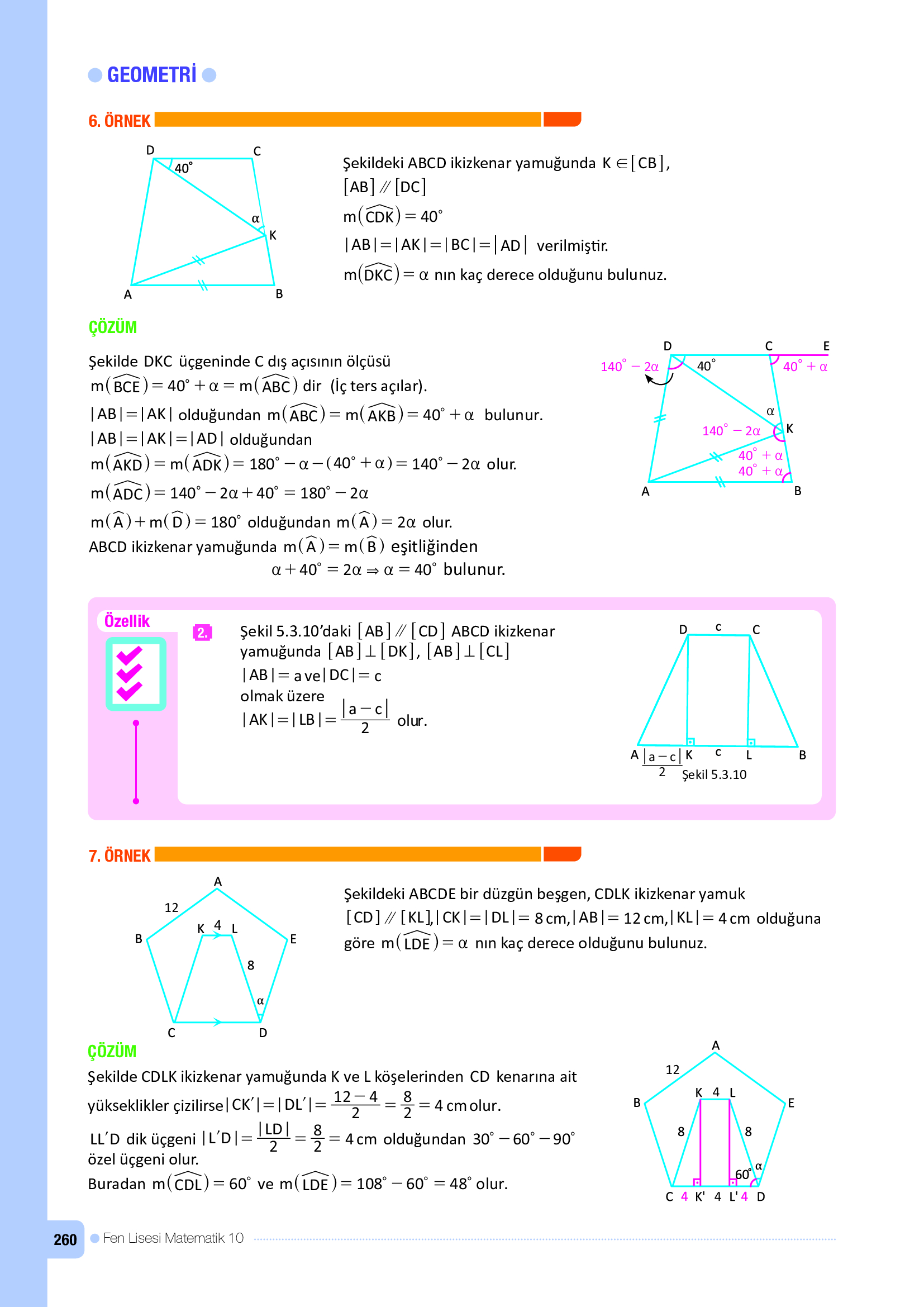 10. Sınıf Meb Yayınları Fen Lisesi Matematik Ders Kitabı Sayfa 260 Cevapları 10. Sınıf Meb Yayınları Fen Lisesi Matematik Ders Kitabı Sayfa 260 Cevapları