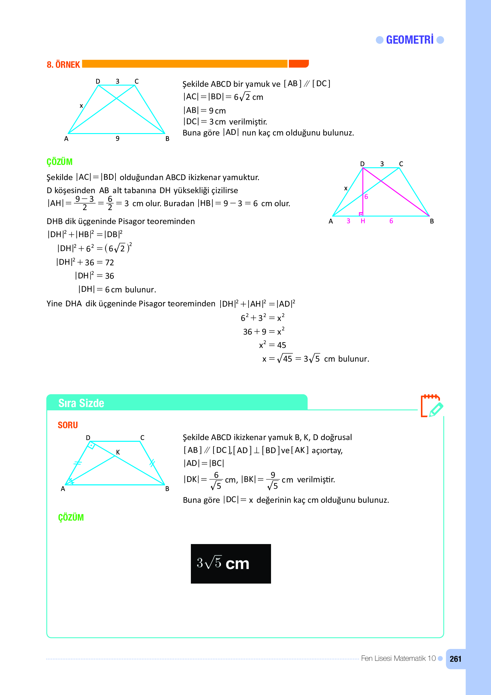 10. Sınıf Meb Yayınları Fen Lisesi Matematik Ders Kitabı Sayfa 261 Cevapları 10. Sınıf Meb Yayınları Fen Lisesi Matematik Ders Kitabı Sayfa 261 Cevapları