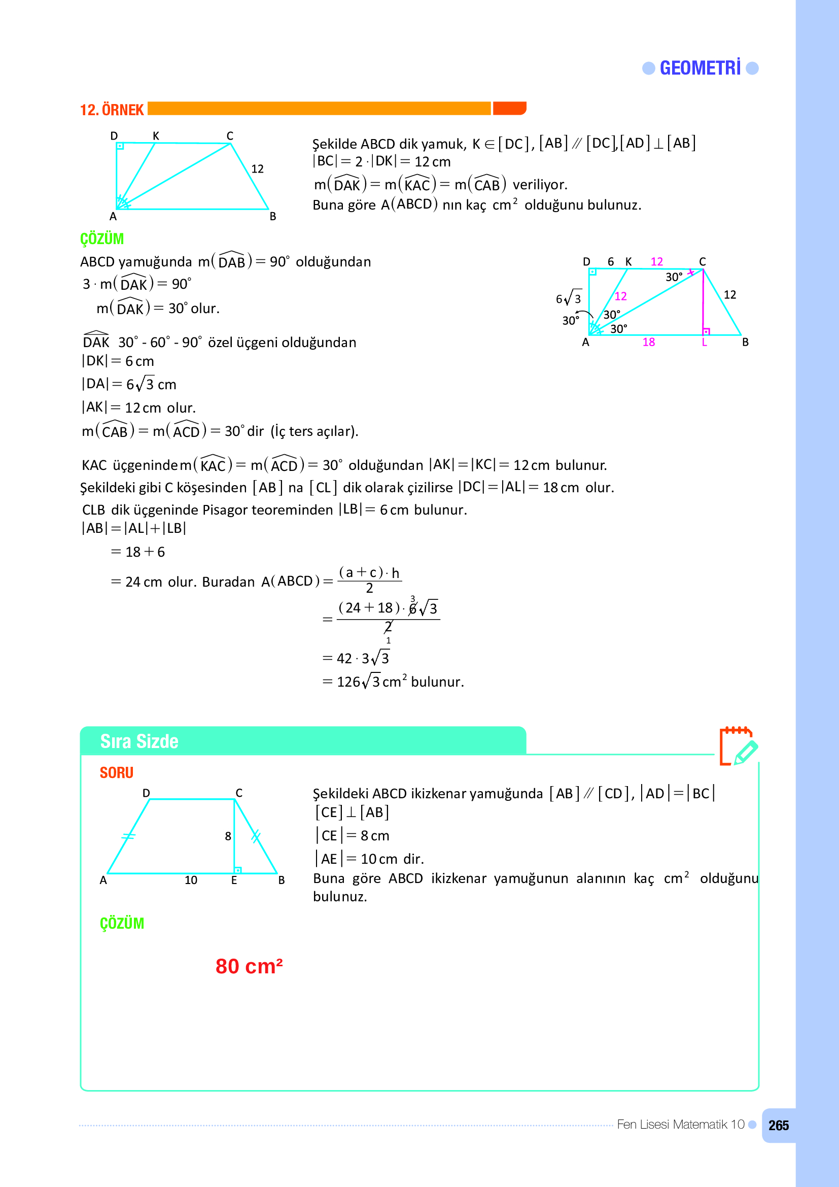 10. Sınıf Meb Yayınları Fen Lisesi Matematik Ders Kitabı Sayfa 265 Cevapları 10. Sınıf Meb Yayınları Fen Lisesi Matematik Ders Kitabı Sayfa 265 Cevapları