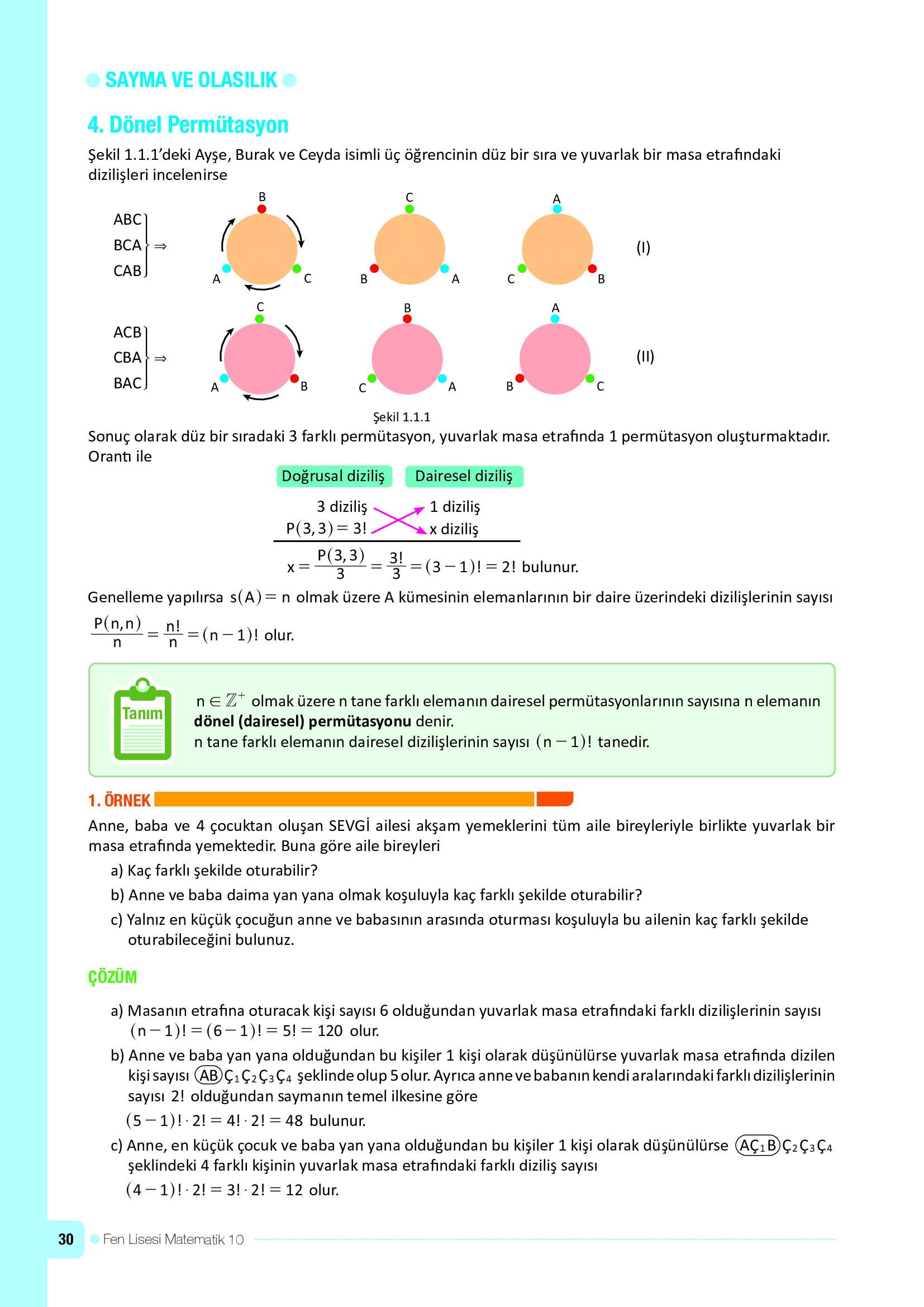 10. Sınıf Meb Yayınları Fen Lisesi Matematik Ders Kitabı Sayfa 30 Cevapları