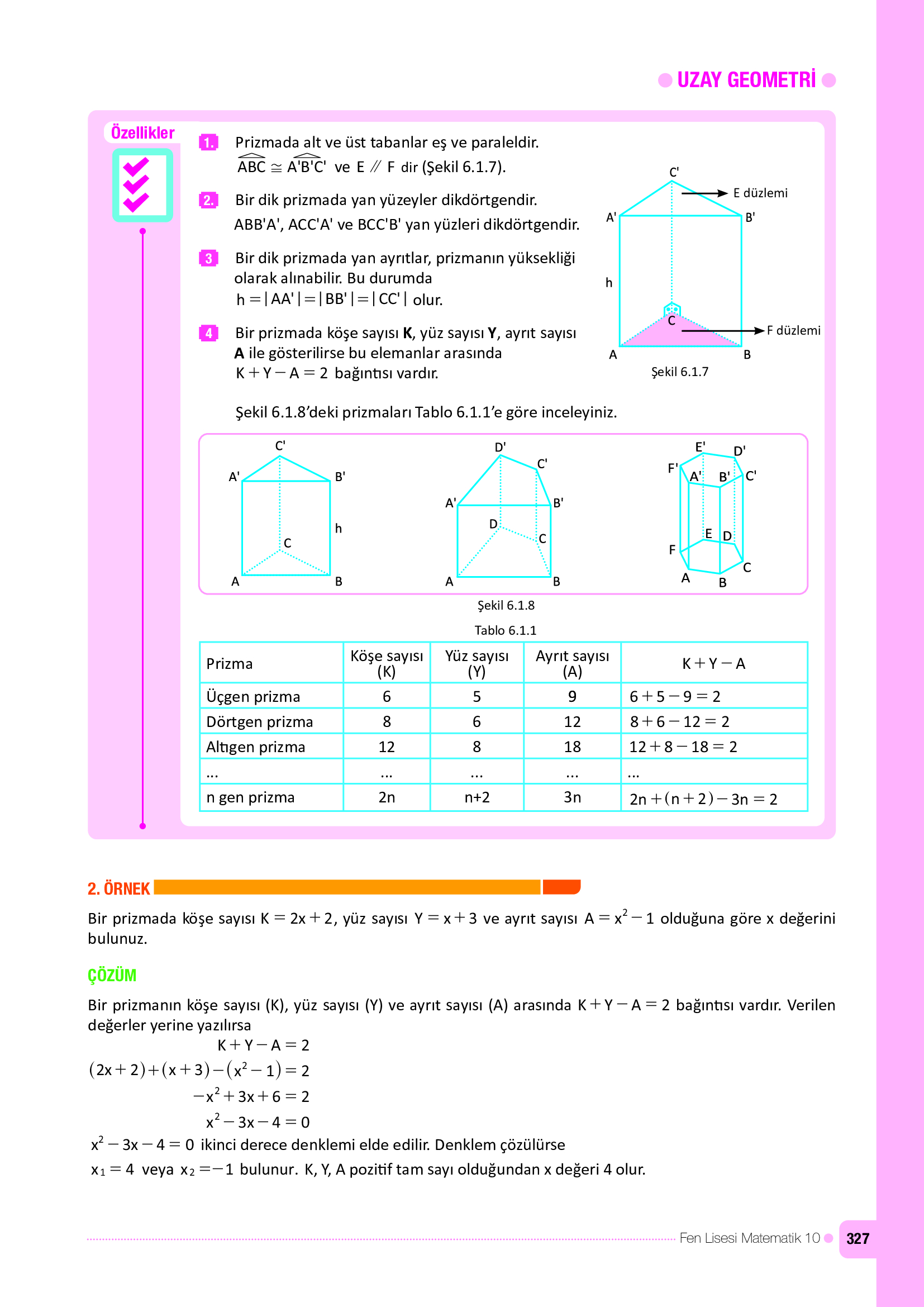 10. Sınıf Meb Yayınları Fen Lisesi Matematik Ders Kitabı Sayfa 327 Cevapları 10. Sınıf Meb Yayınları Fen Lisesi Matematik Ders Kitabı Sayfa 327 Cevapları