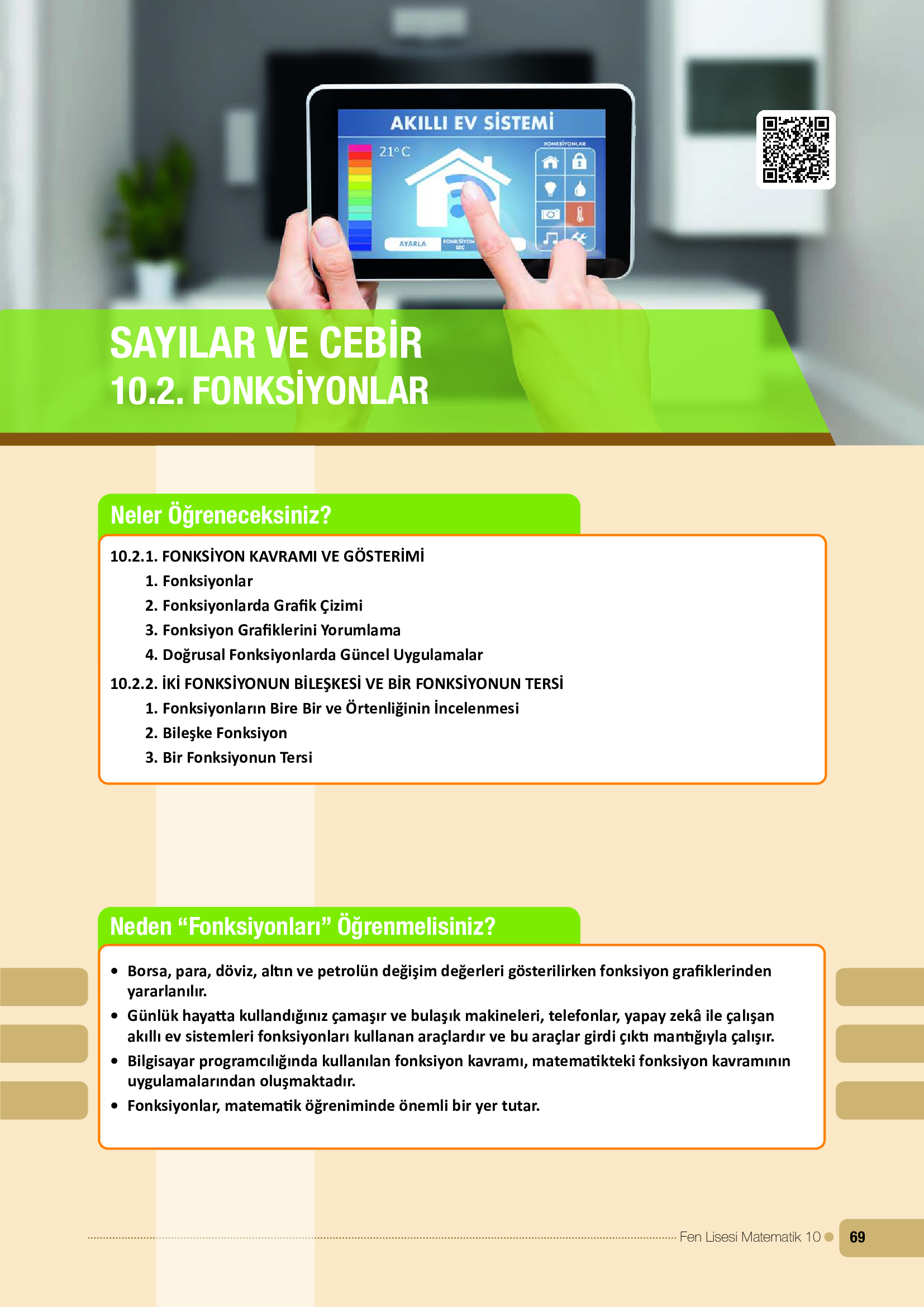 10. Sınıf Meb Yayınları Fen Lisesi Matematik Ders Kitabı Sayfa 69 Cevapları