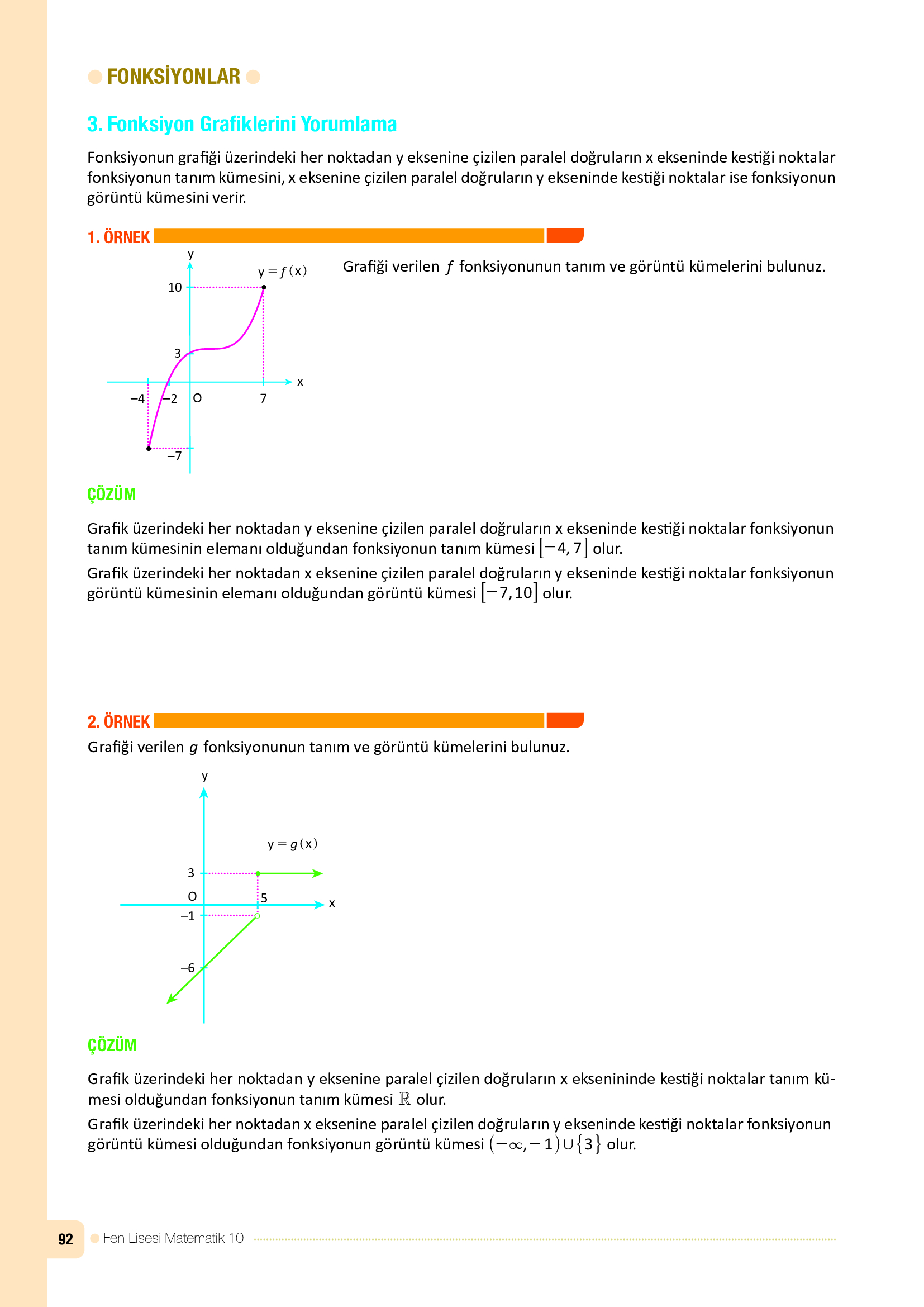 10. Sınıf Meb Yayınları Fen Lisesi Matematik Ders Kitabı Sayfa 92 Cevapları