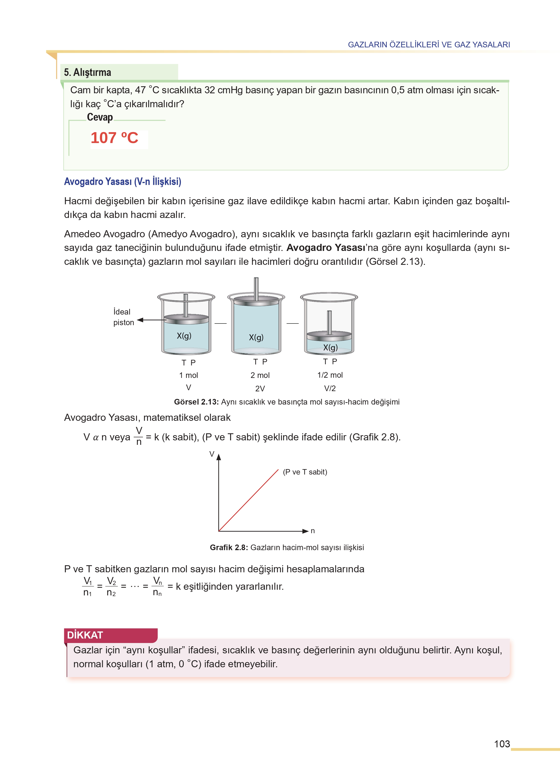 11. Sınıf Meb Yayınları Fen Lisesi Kimya Ders Kitabı Sayfa 103 Cevapları