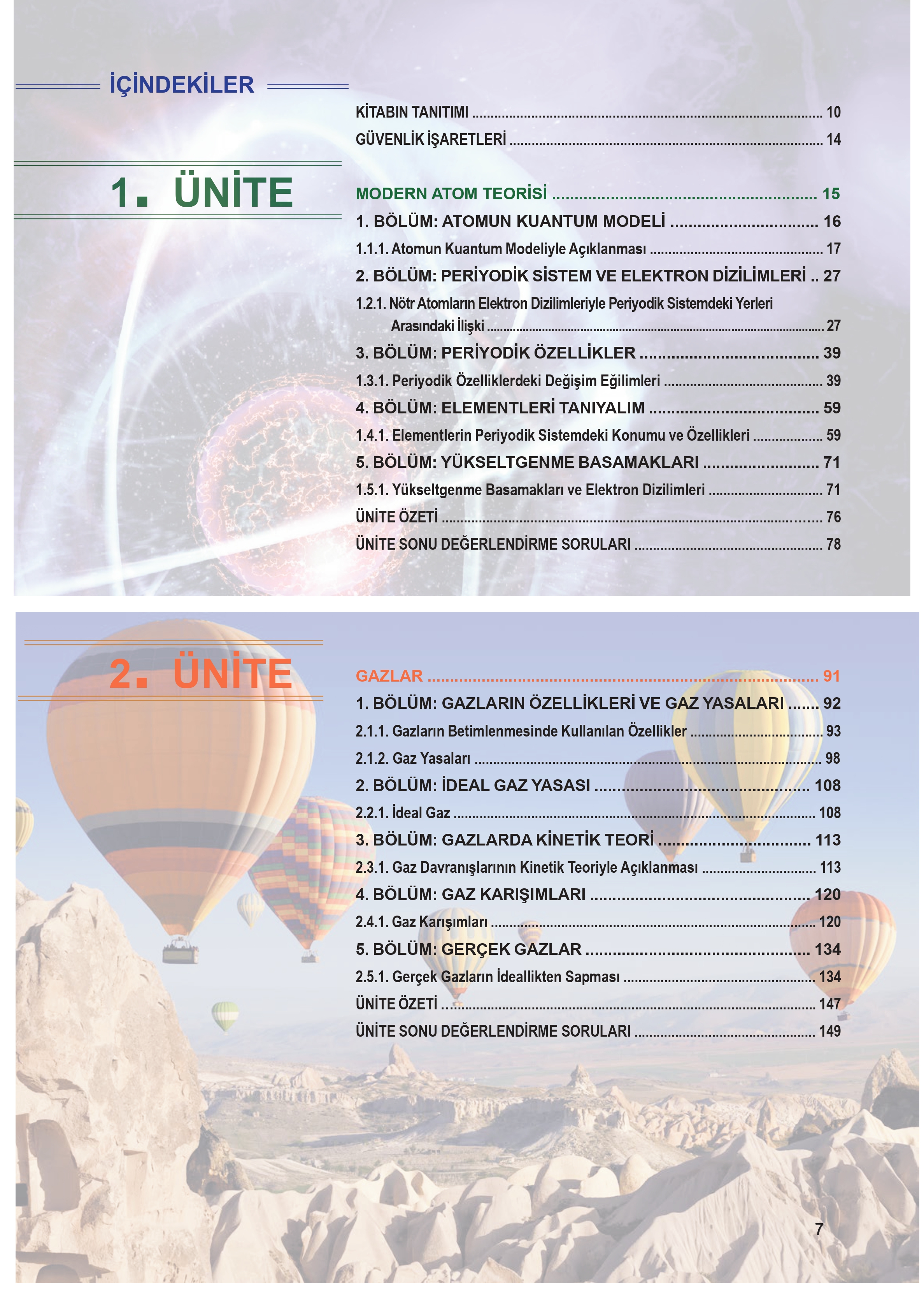 11. Sınıf Meb Yayınları Fen Lisesi Kimya Ders Kitabı Sayfa 7 Cevapları
