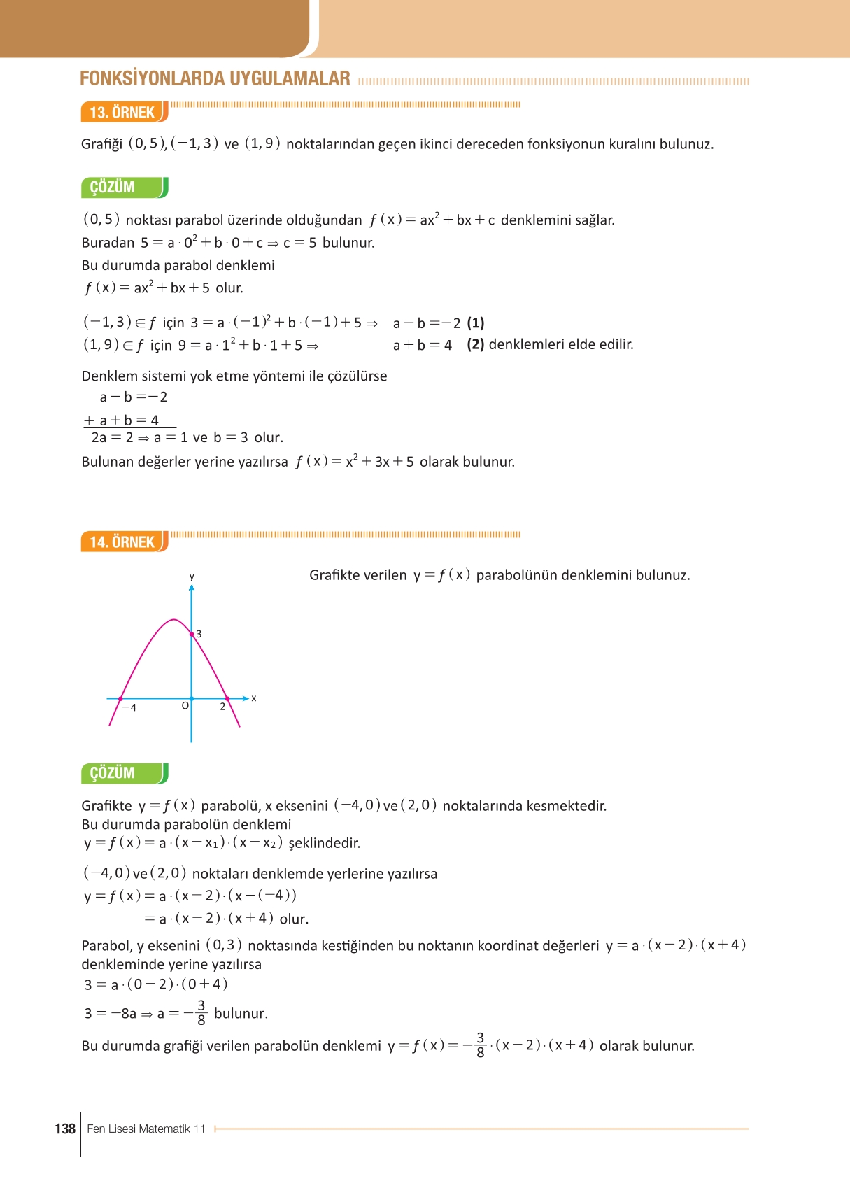 11. Sınıf Meb Yayınları Fen Lisesi Matematik Ders Kitabı Sayfa 138 Cevapları 11. Sınıf Meb Yayınları Fen Lisesi Matematik Ders Kitabı Sayfa 138 Cevapları