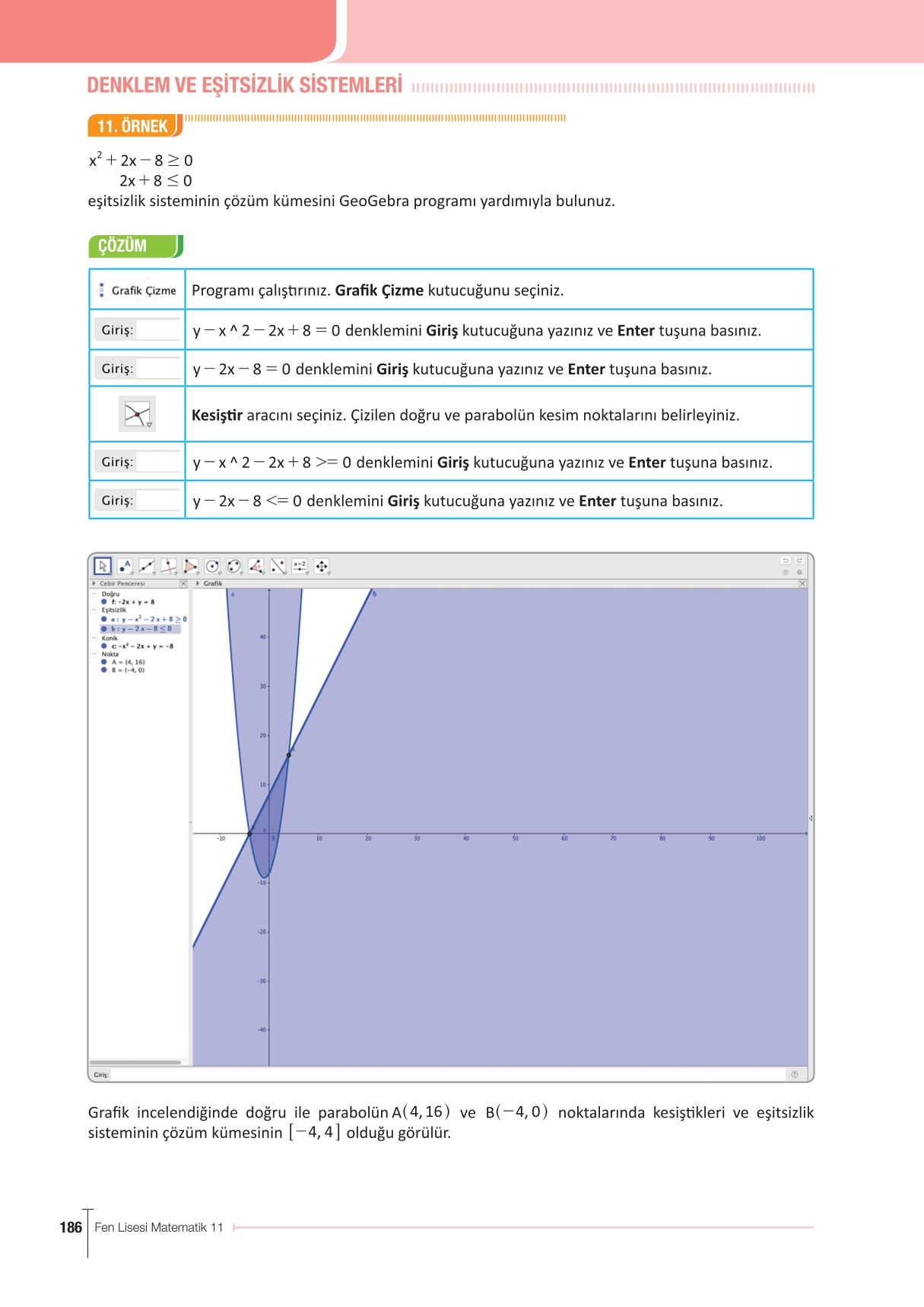 11. Sınıf Meb Yayınları Fen Lisesi Matematik Ders Kitabı Sayfa 186 Cevapları 11. Sınıf Meb Yayınları Fen Lisesi Matematik Ders Kitabı Sayfa 186 Cevapları