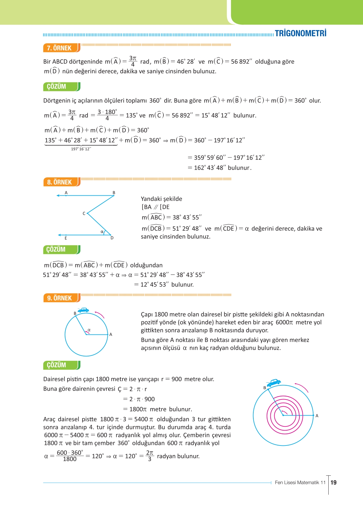 11. Sınıf Meb Yayınları Fen Lisesi Matematik Ders Kitabı Sayfa 19 Cevapları