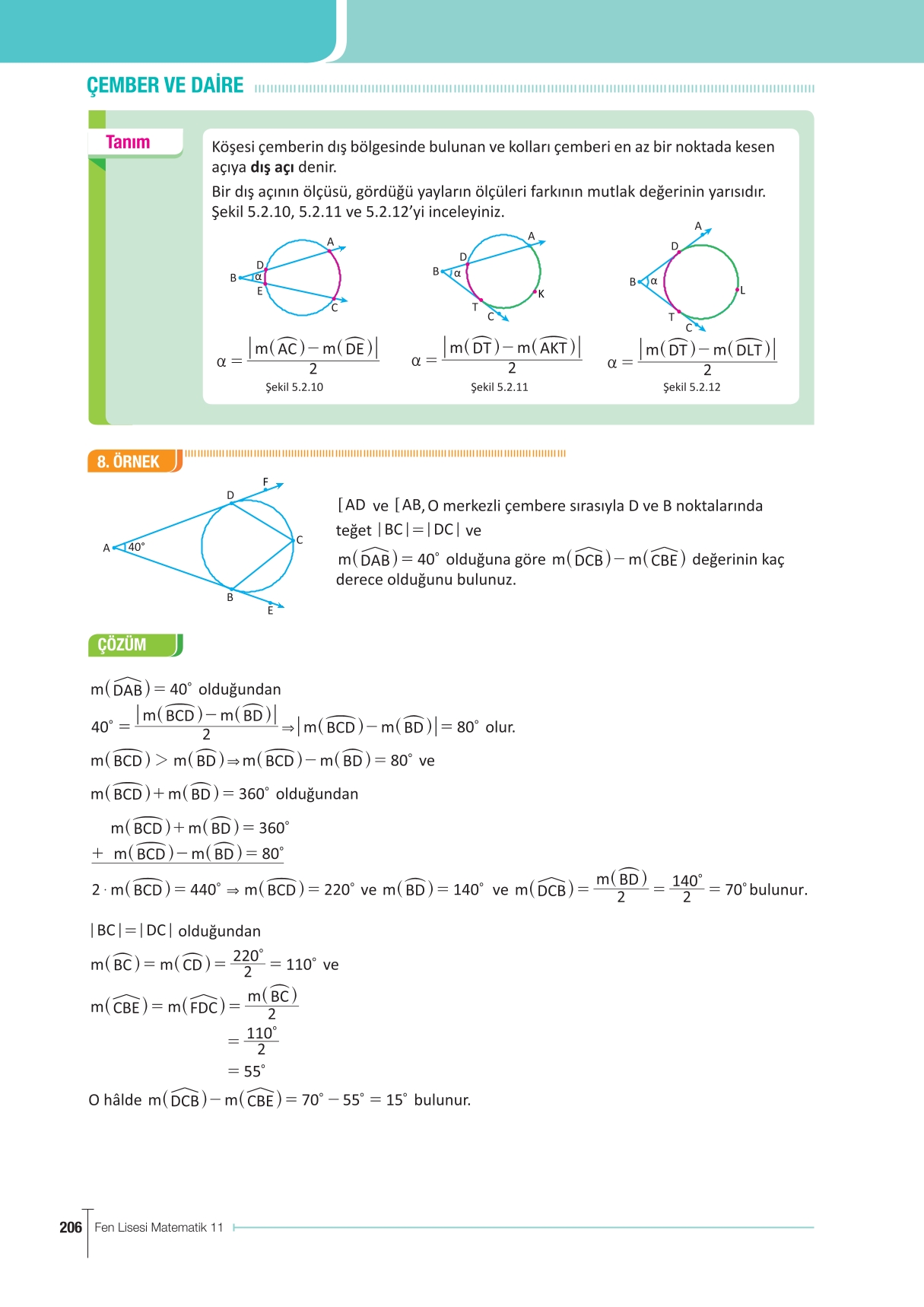 11. Sınıf Meb Yayınları Fen Lisesi Matematik Ders Kitabı Sayfa 206 Cevapları 11. Sınıf Meb Yayınları Fen Lisesi Matematik Ders Kitabı Sayfa 206 Cevapları