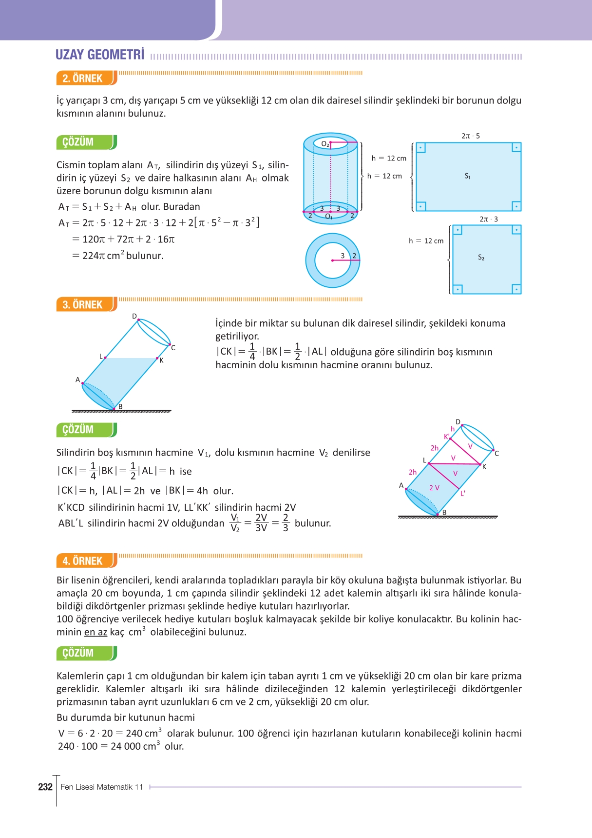 11. Sınıf Meb Yayınları Fen Lisesi Matematik Ders Kitabı Sayfa 232 Cevapları 11. Sınıf Meb Yayınları Fen Lisesi Matematik Ders Kitabı Sayfa 232 Cevapları