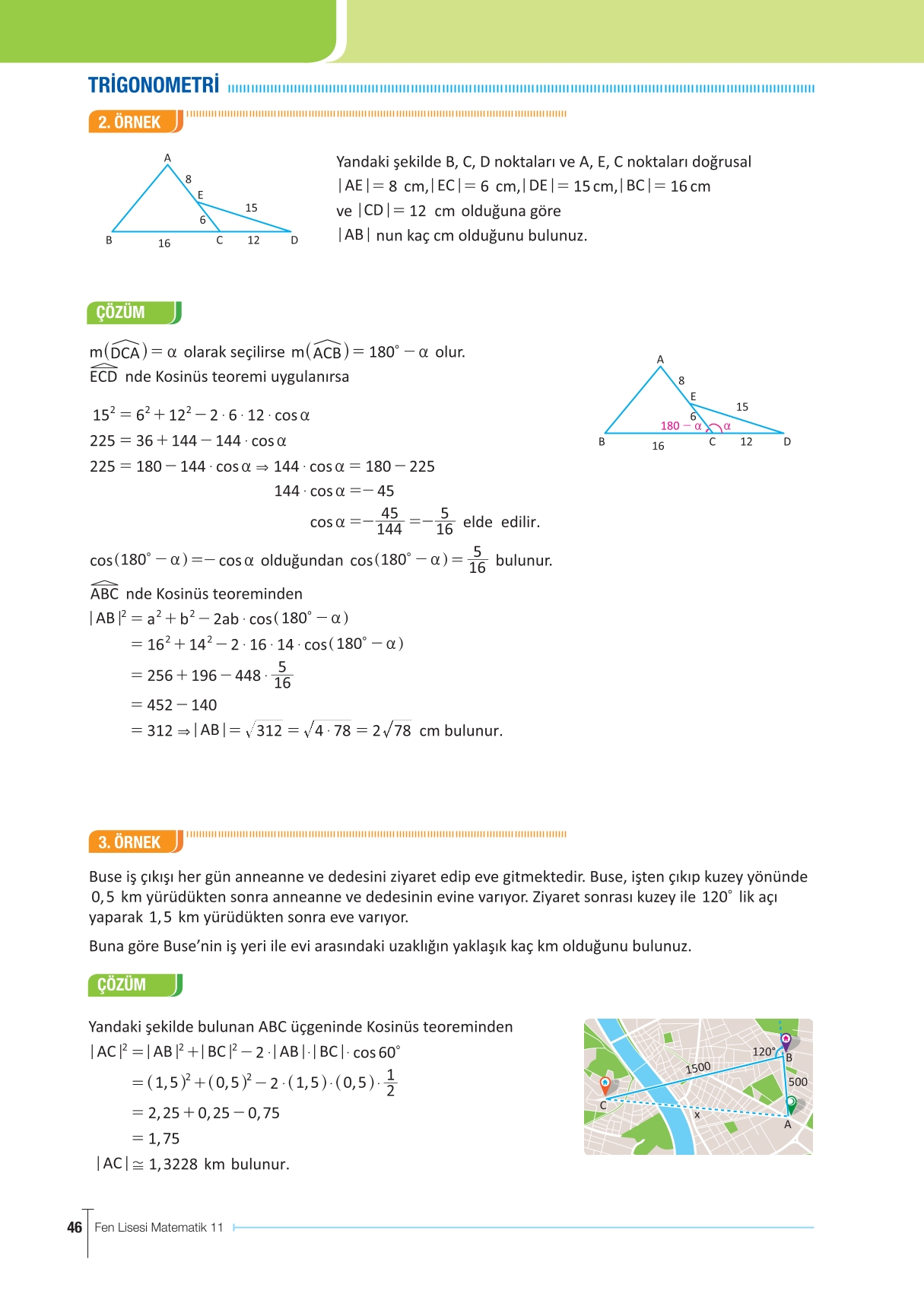11. Sınıf Meb Yayınları Fen Lisesi Matematik Ders Kitabı Sayfa 46 Cevapları