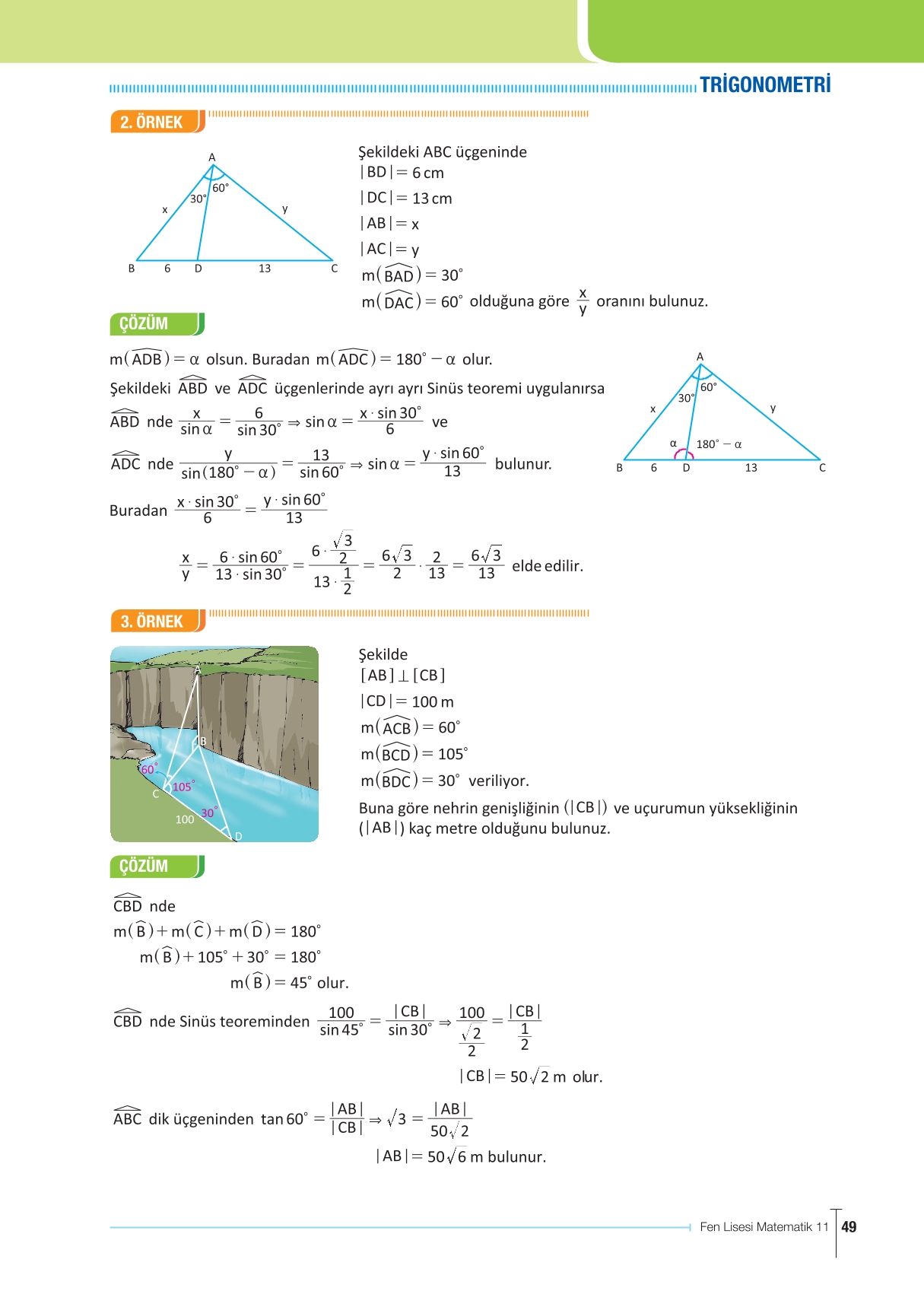 11. Sınıf Meb Yayınları Fen Lisesi Matematik Ders Kitabı Sayfa 49 Cevapları