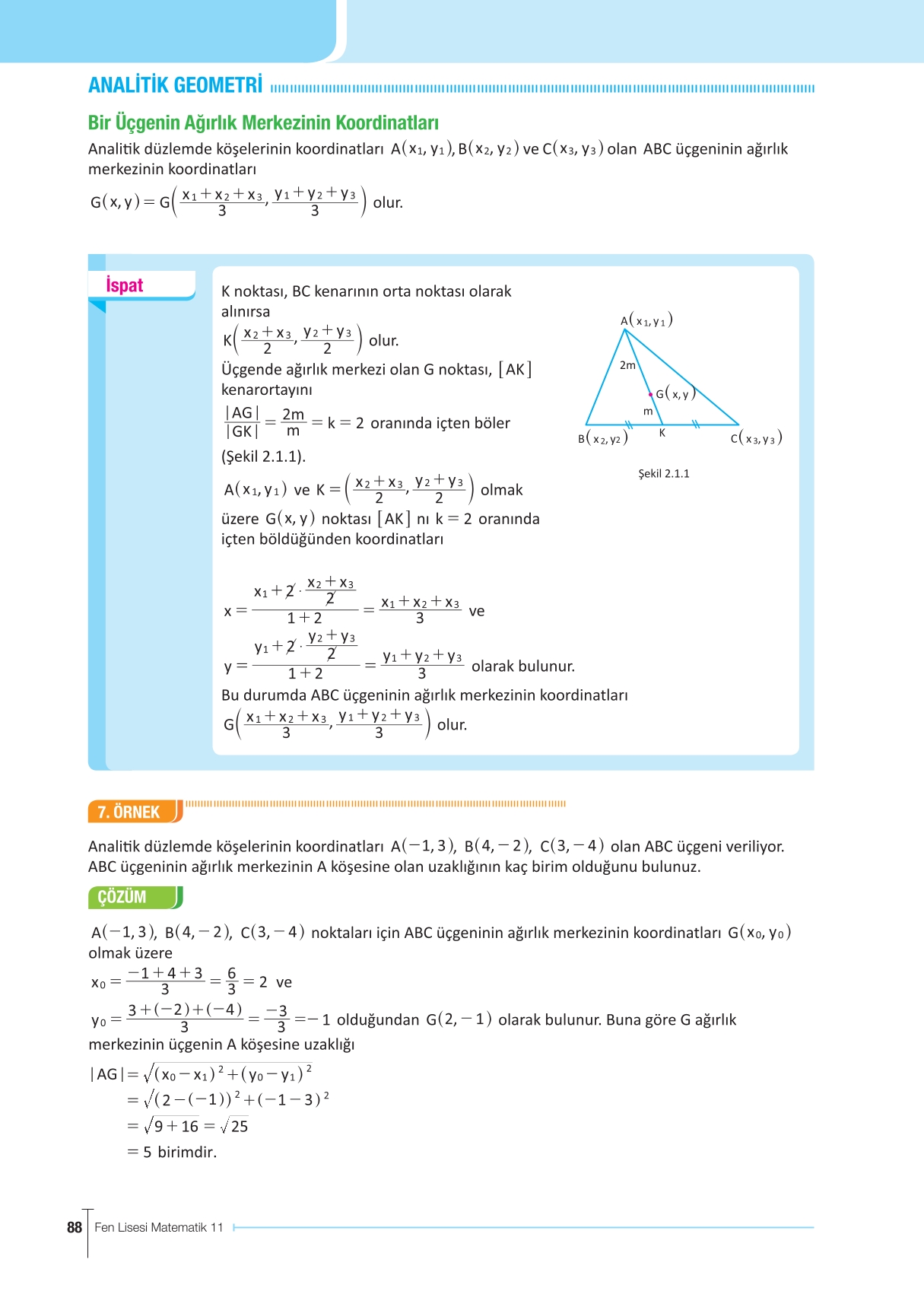 11. Sınıf Meb Yayınları Fen Lisesi Matematik Ders Kitabı Sayfa 88 Cevapları