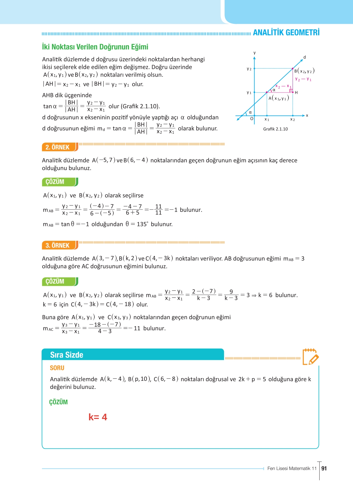 11. Sınıf Meb Yayınları Fen Lisesi Matematik Ders Kitabı Sayfa 91 Cevapları 11. Sınıf Meb Yayınları Fen Lisesi Matematik Ders Kitabı Sayfa 91 Cevapları