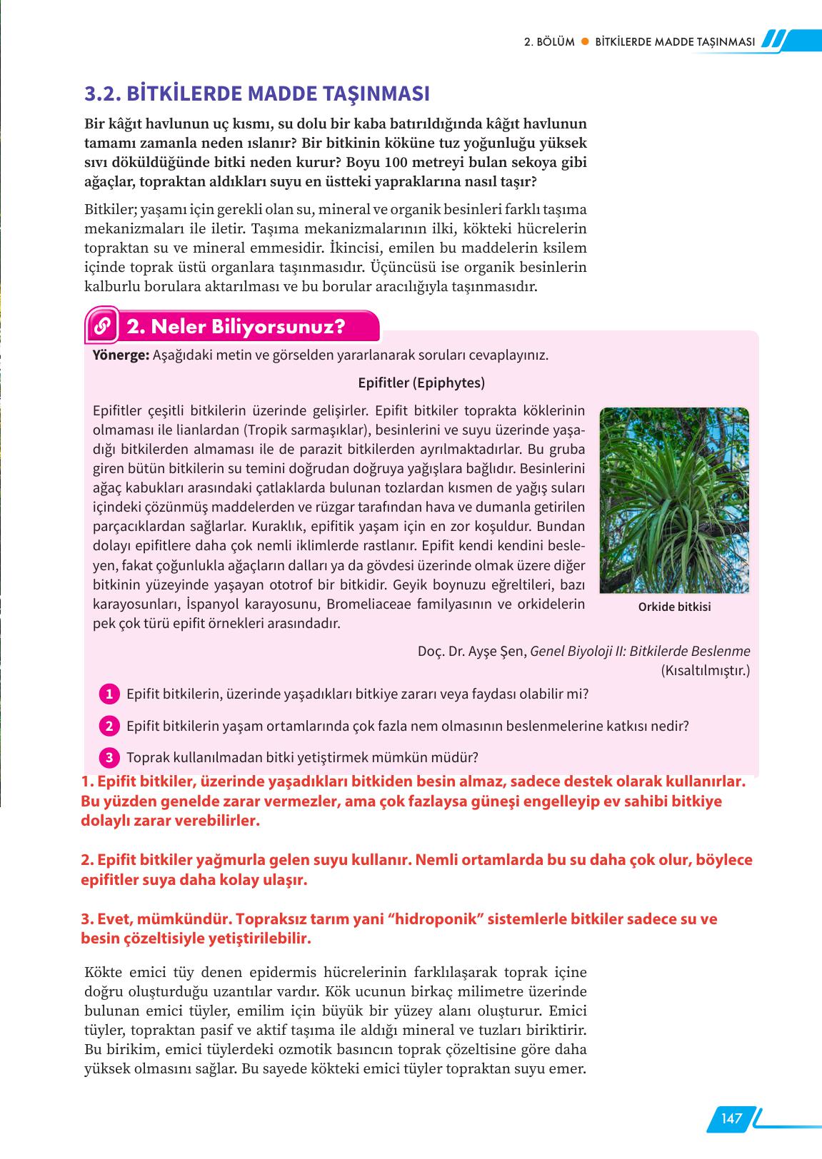 12. Sınıf Meb Yayınları Fen Lisesi Biyoloji Ders Kitabı Sayfa 147 Cevapları 12. Sınıf Meb Yayınları Fen Lisesi Biyoloji Ders Kitabı Sayfa 147 Cevapları