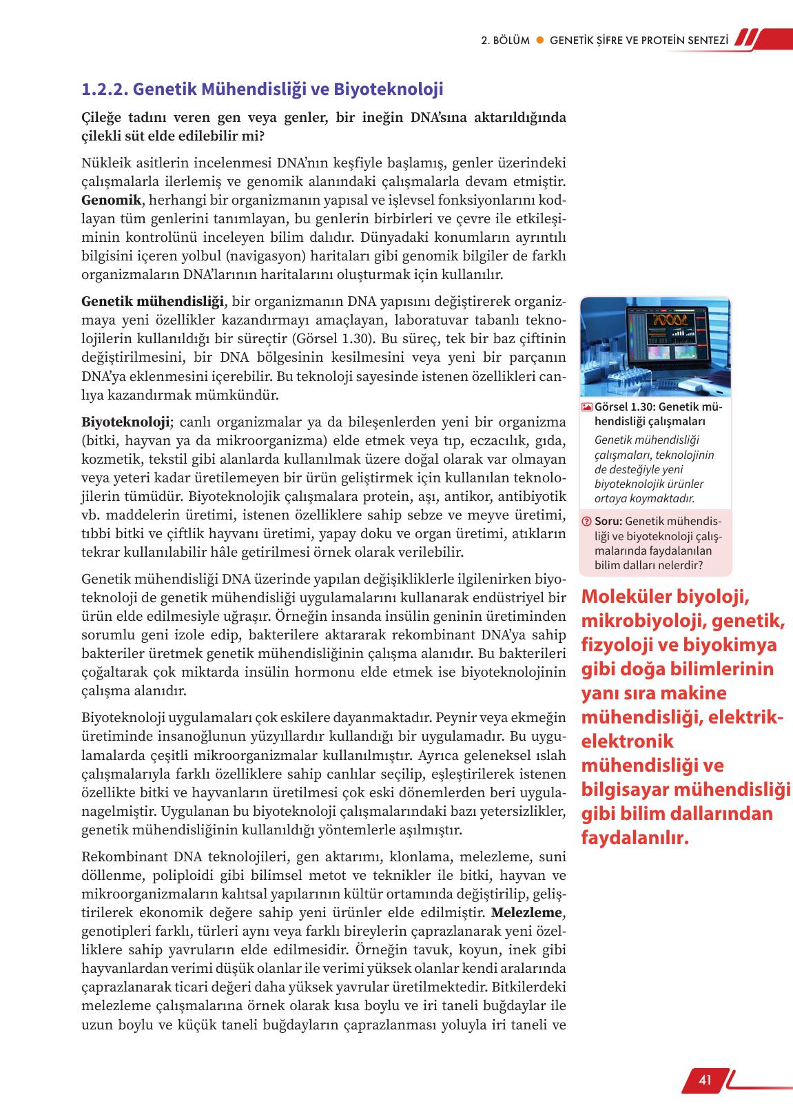 12. Sınıf Meb Yayınları Fen Lisesi Biyoloji Ders Kitabı Sayfa 41 Cevapları 12. Sınıf Meb Yayınları Fen Lisesi Biyoloji Ders Kitabı Sayfa 41 Cevapları