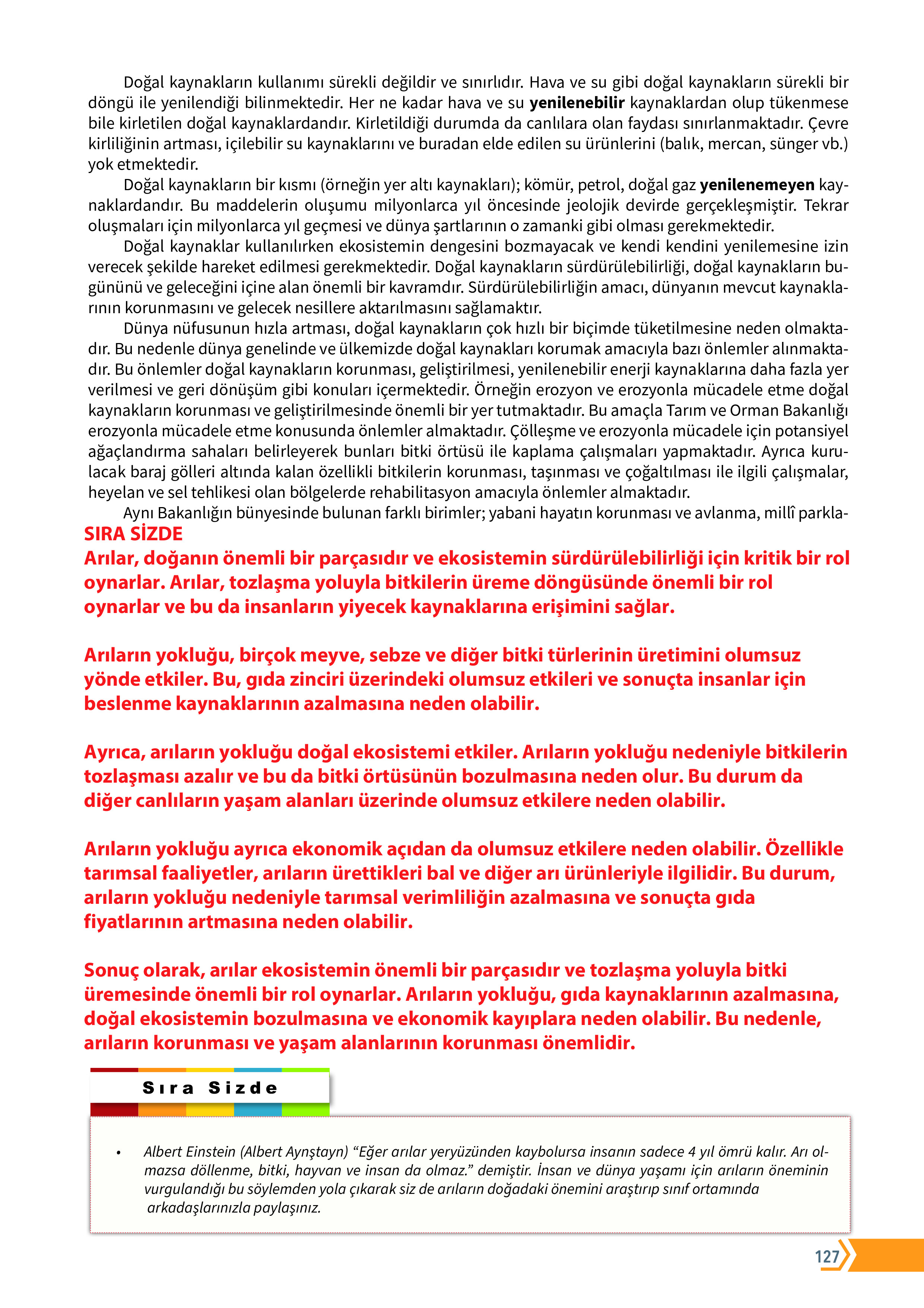 10. Sınıf Meb Yayınları Fen Lisesi Biyoloji Ders Kitabı Sayfa 127 Cevapları