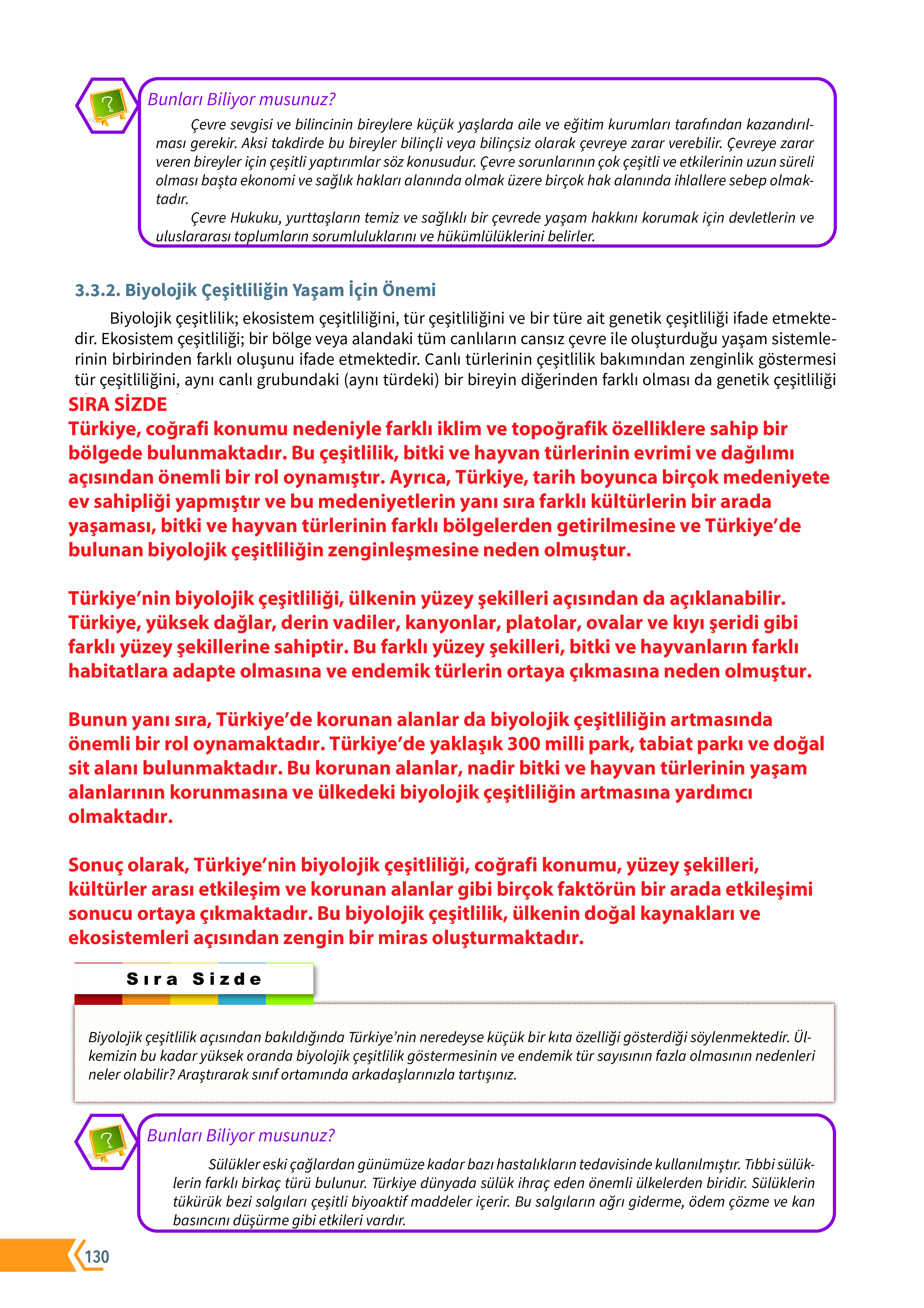 10. Sınıf Meb Yayınları Fen Lisesi Biyoloji Ders Kitabı Sayfa 130 Cevapları