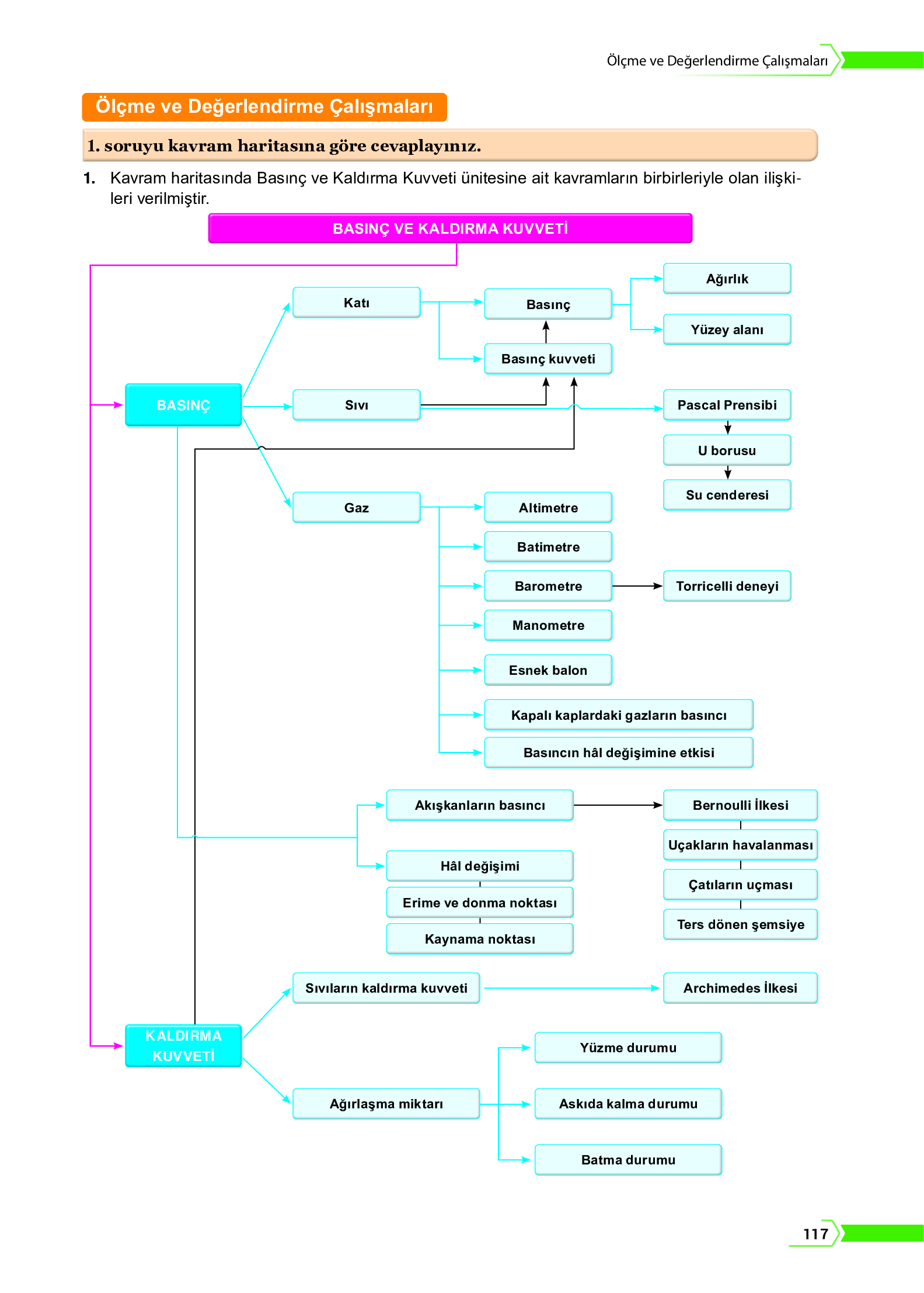 10. Sınıf Meb Yayınları Fen Lisesi Fizik Ders Kitabı Sayfa 117 Cevapları