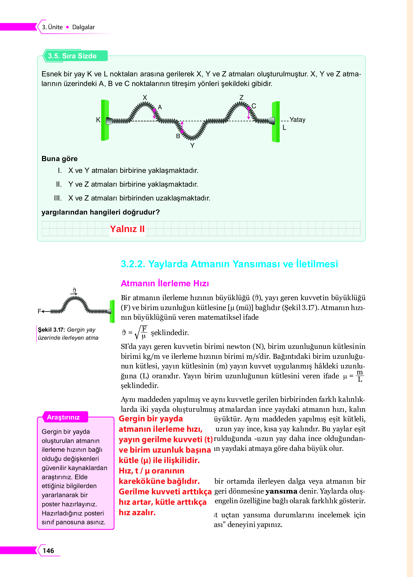 10. Sınıf Meb Yayınları Fen Lisesi Fizik Ders Kitabı Sayfa 146 Cevapları