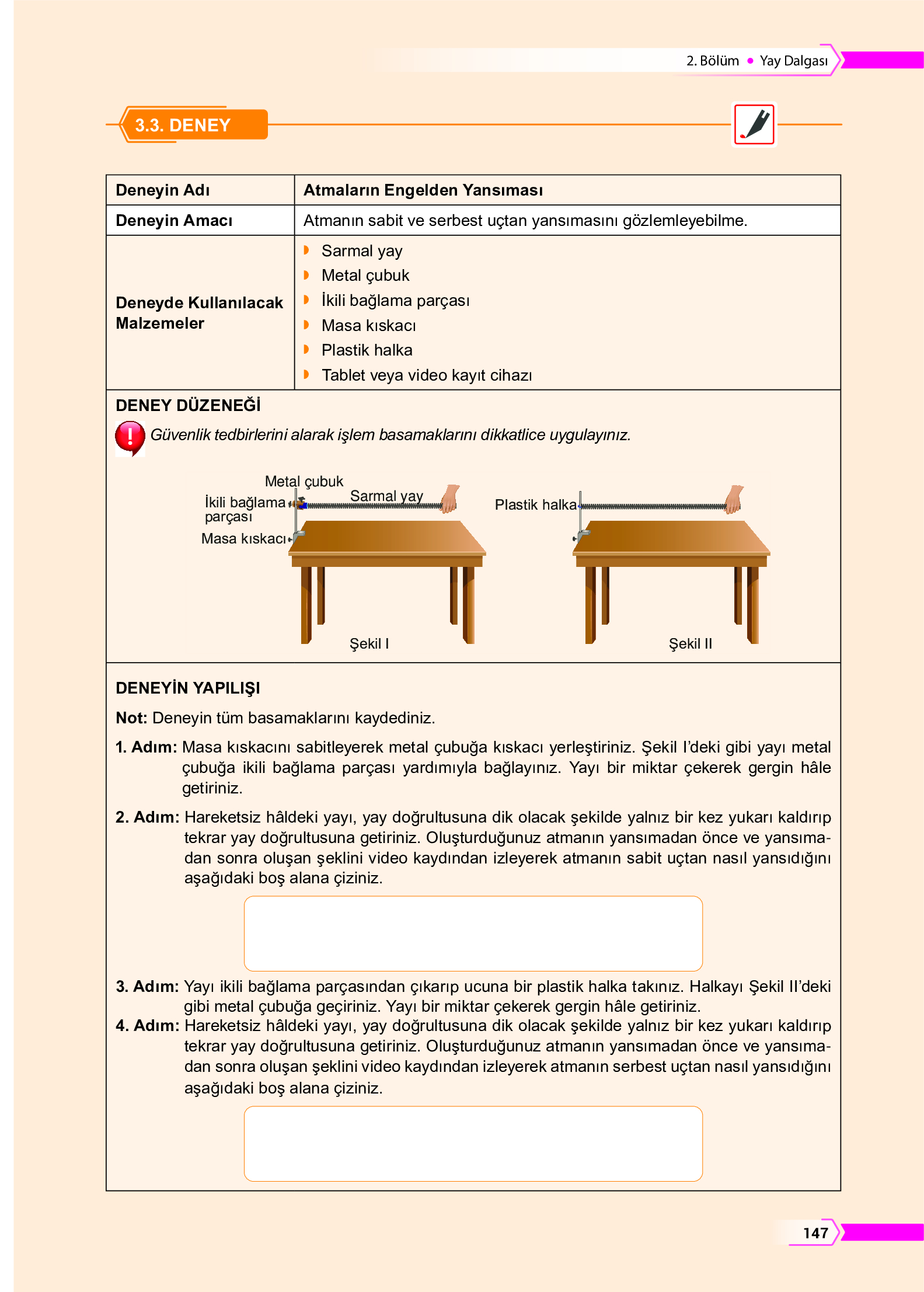 10. Sınıf Meb Yayınları Fen Lisesi Fizik Ders Kitabı Sayfa 147 Cevapları