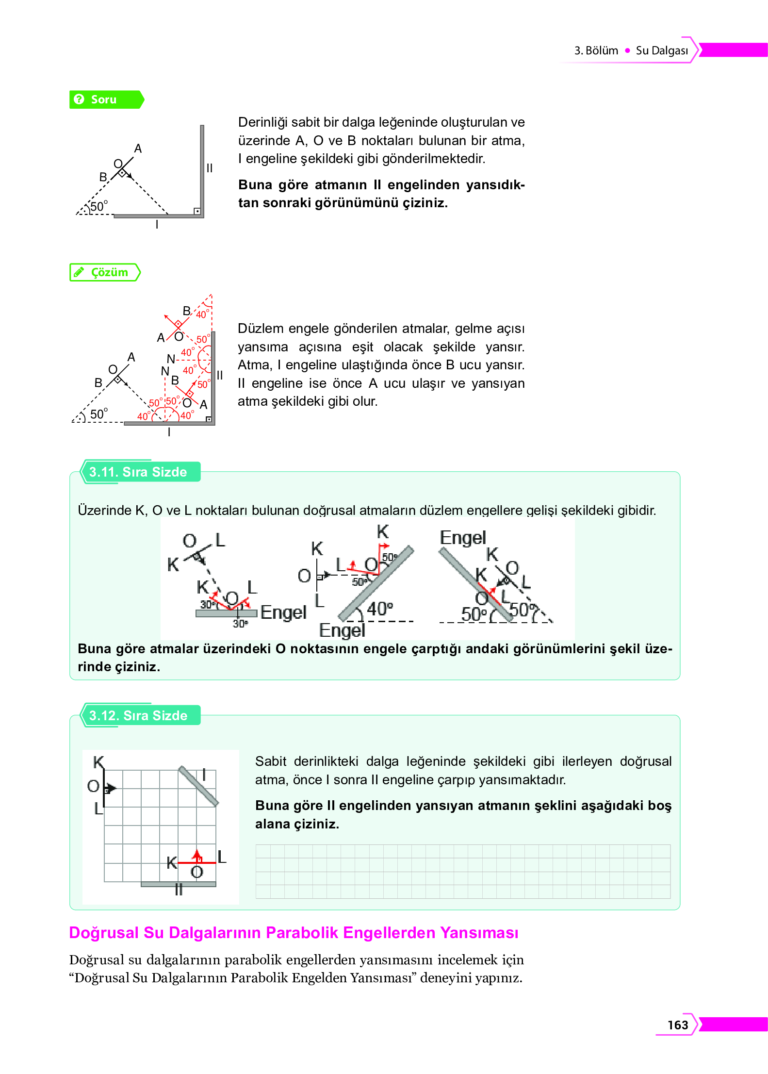 10. Sınıf Meb Yayınları Fen Lisesi Fizik Ders Kitabı Sayfa 163 Cevapları