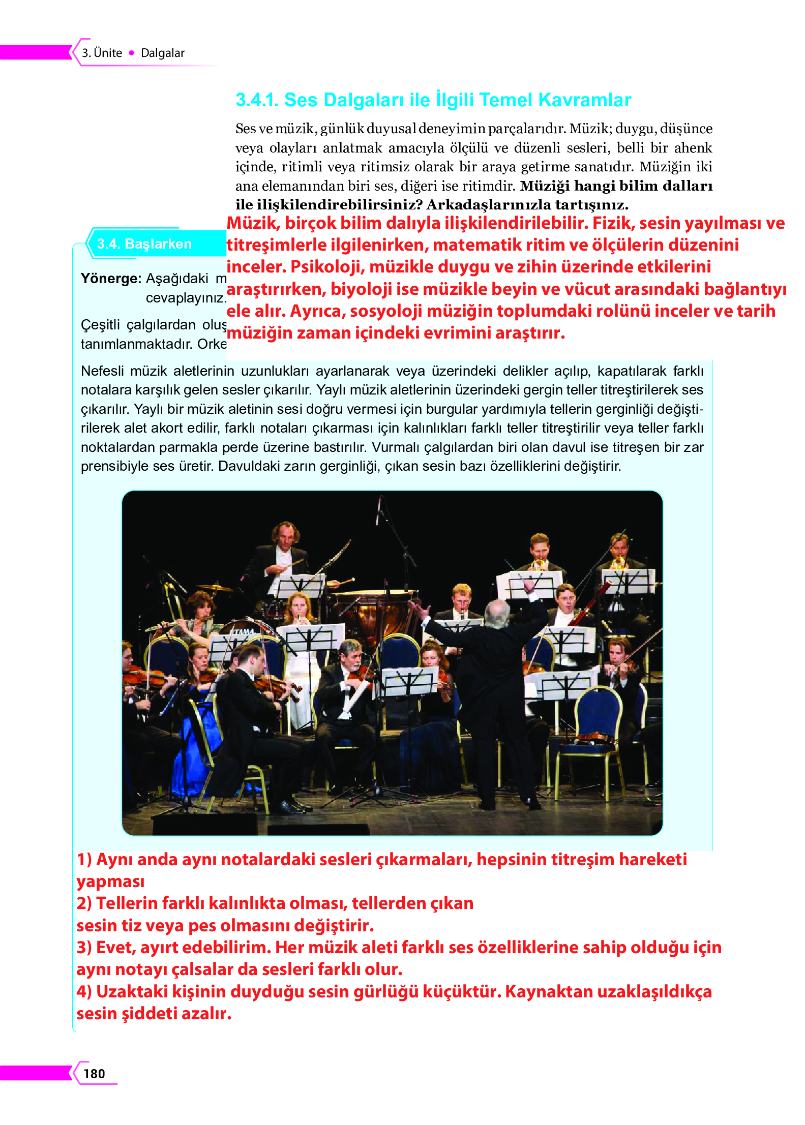 10. Sınıf Meb Yayınları Fen Lisesi Fizik Ders Kitabı Sayfa 180 Cevapları