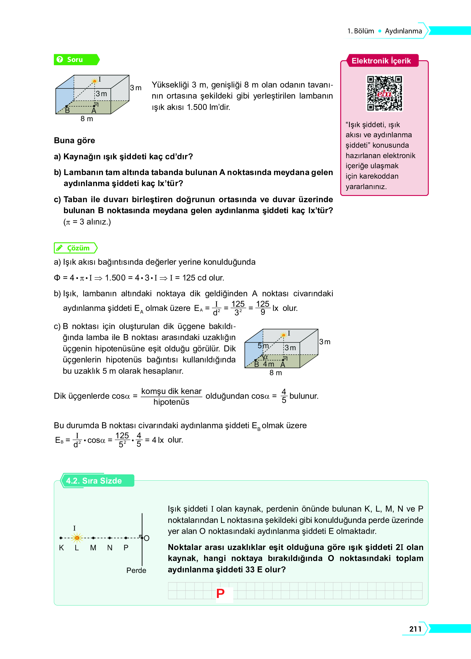 10. Sınıf Meb Yayınları Fen Lisesi Fizik Ders Kitabı Sayfa 211 Cevapları