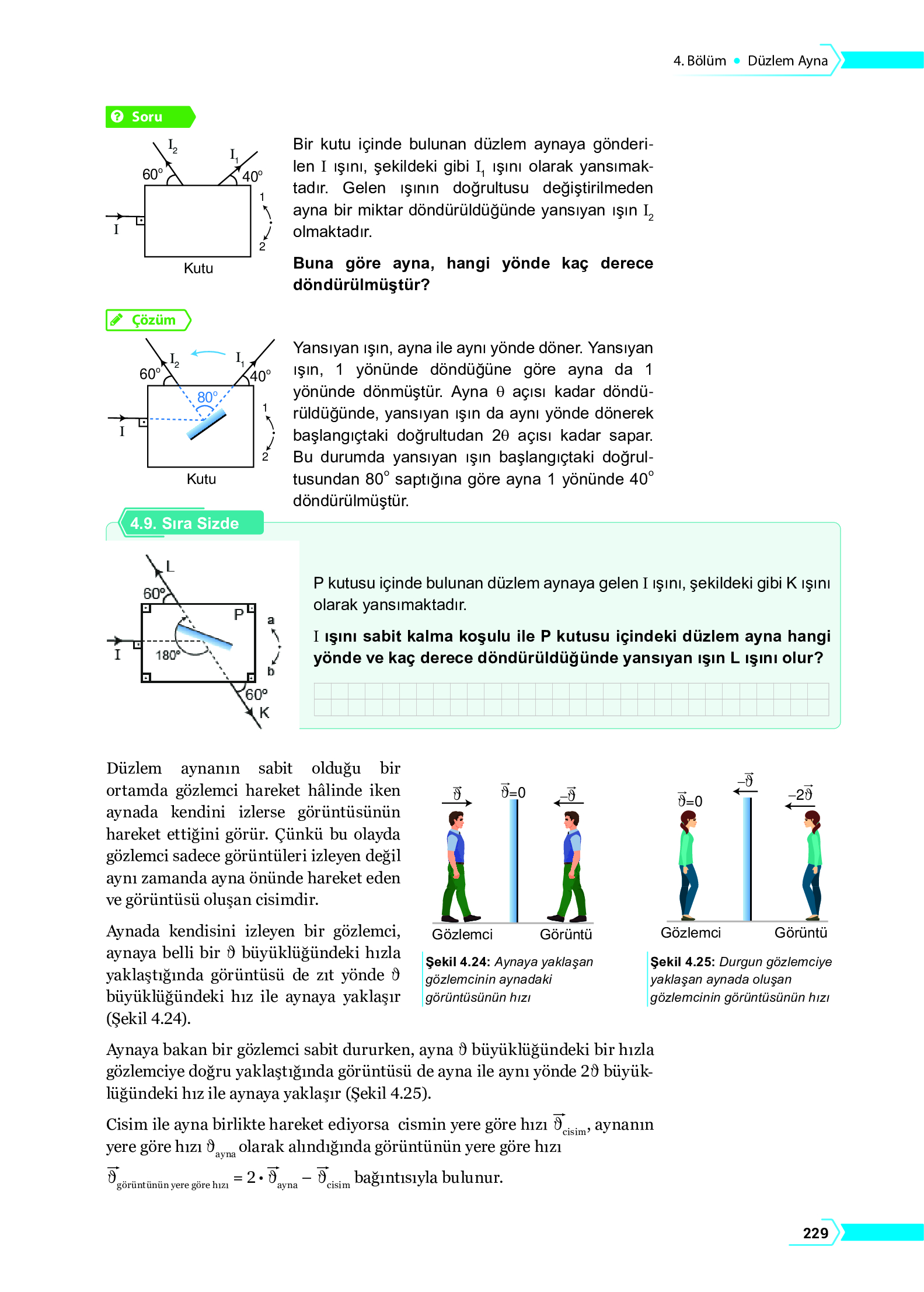 10. Sınıf Meb Yayınları Fen Lisesi Fizik Ders Kitabı Sayfa 229 Cevapları