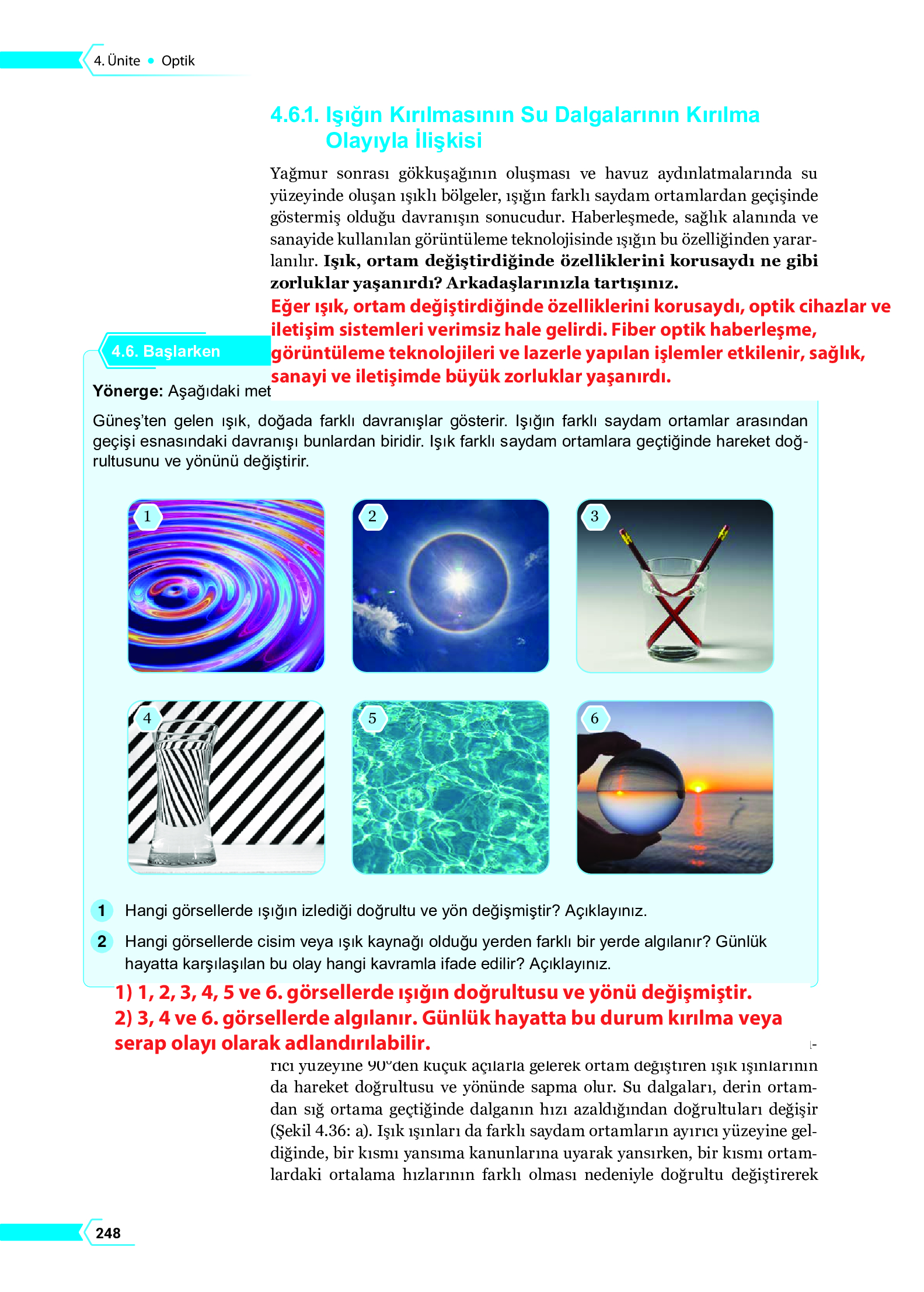 10. Sınıf Meb Yayınları Fen Lisesi Fizik Ders Kitabı Sayfa 248 Cevapları