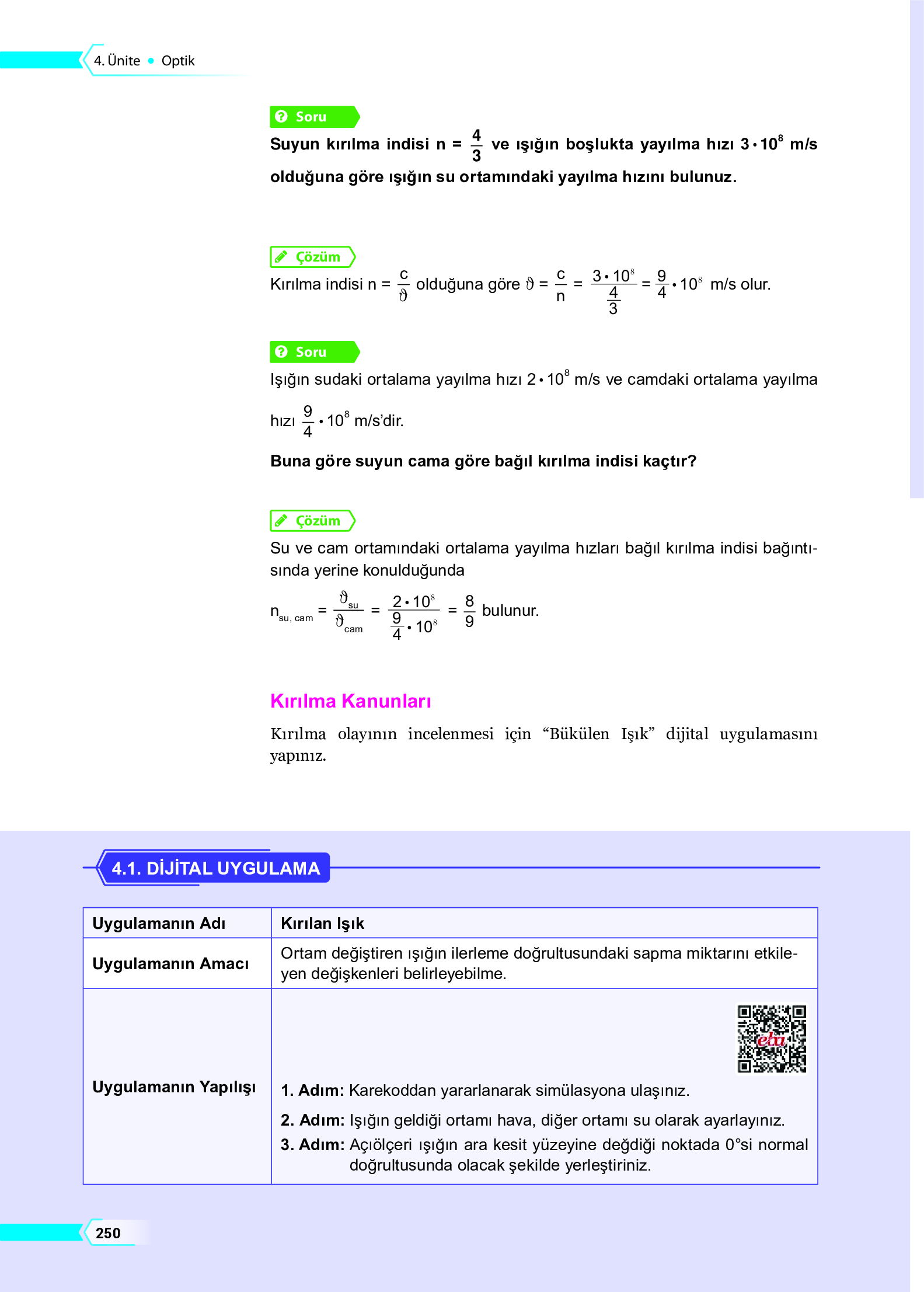 10. Sınıf Meb Yayınları Fen Lisesi Fizik Ders Kitabı Sayfa 250 Cevapları