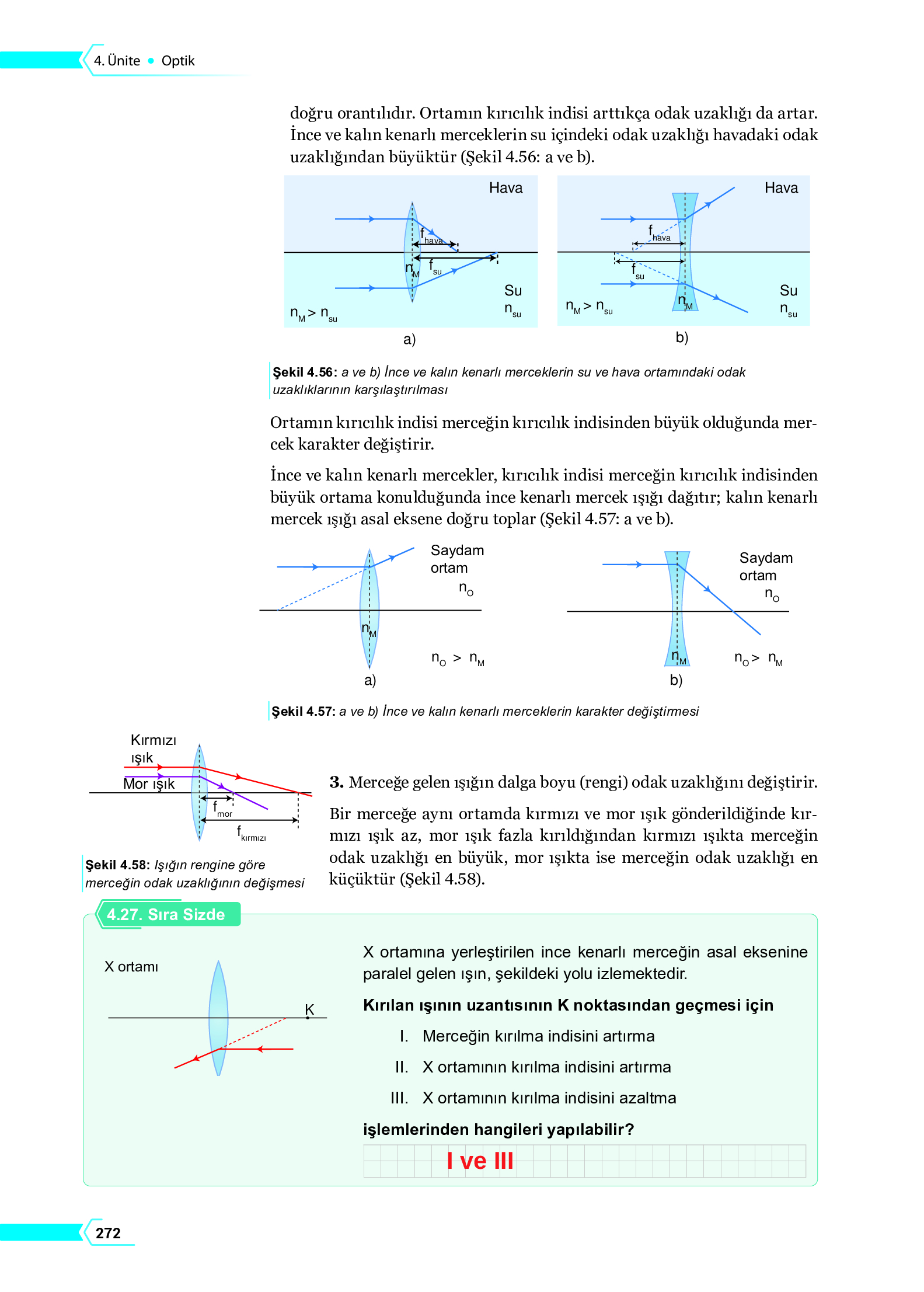 10. Sınıf Meb Yayınları Fen Lisesi Fizik Ders Kitabı Sayfa 272 Cevapları