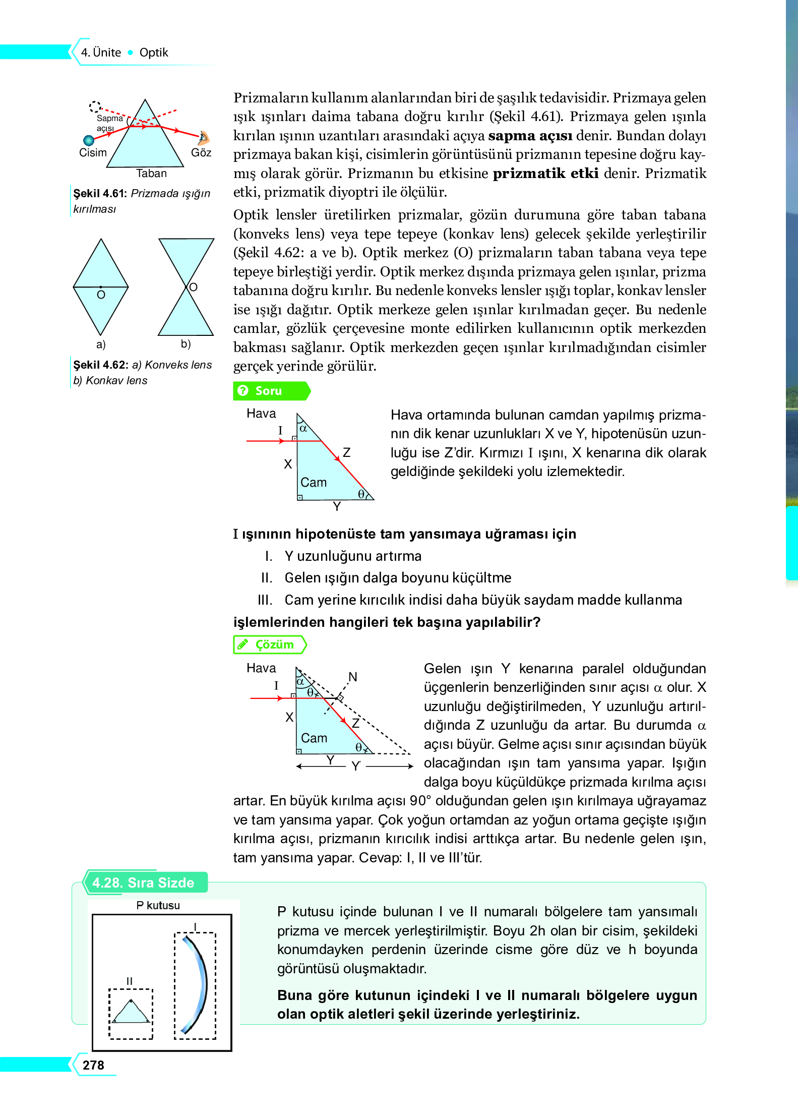 10. Sınıf Meb Yayınları Fen Lisesi Fizik Ders Kitabı Sayfa 278 Cevapları