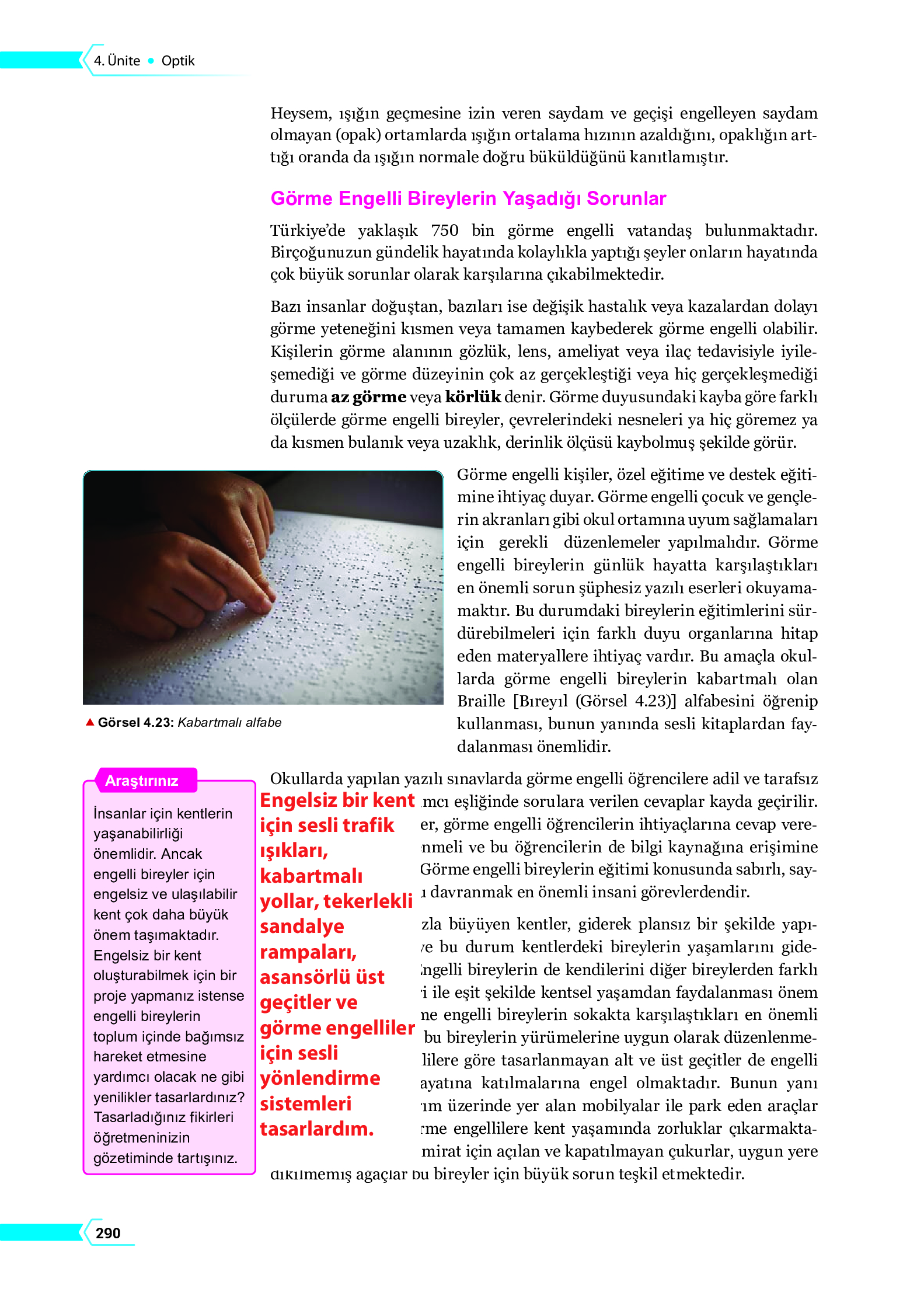 10. Sınıf Meb Yayınları Fen Lisesi Fizik Ders Kitabı Sayfa 290 Cevapları