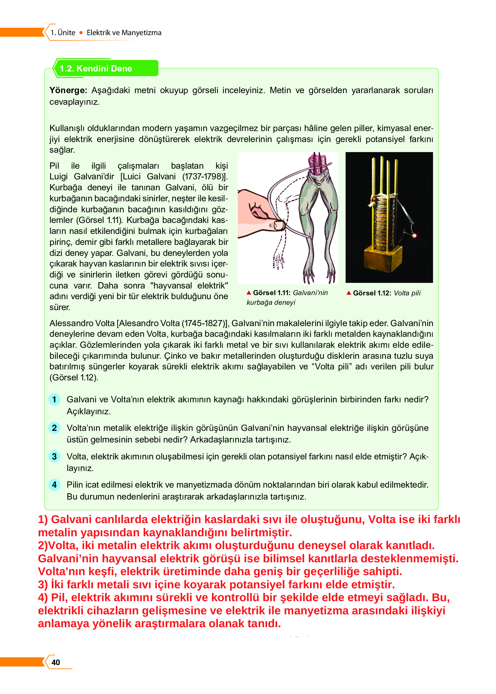 10. Sınıf Meb Yayınları Fen Lisesi Fizik Ders Kitabı Sayfa 40 Cevapları 10. Sınıf Meb Yayınları Fen Lisesi Fizik Ders Kitabı Sayfa 40 Cevapları
