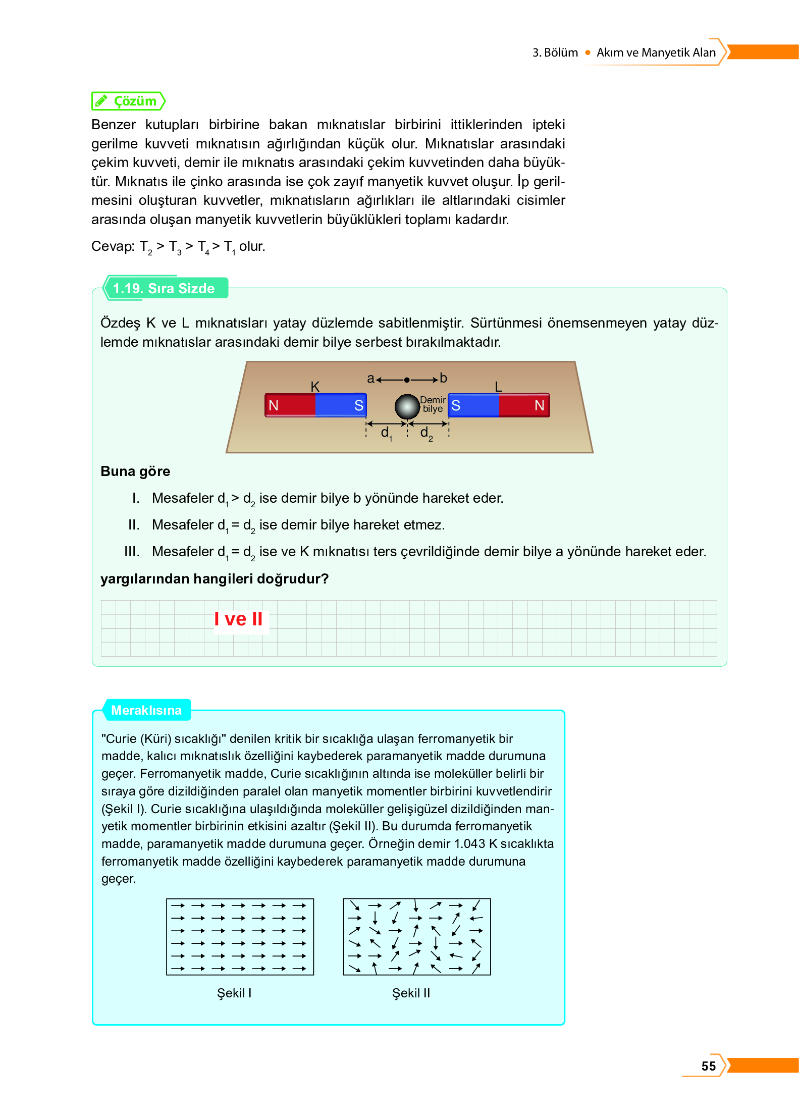 10. Sınıf Meb Yayınları Fen Lisesi Fizik Ders Kitabı Sayfa 55 Cevapları 10. Sınıf Meb Yayınları Fen Lisesi Fizik Ders Kitabı Sayfa 55 Cevapları